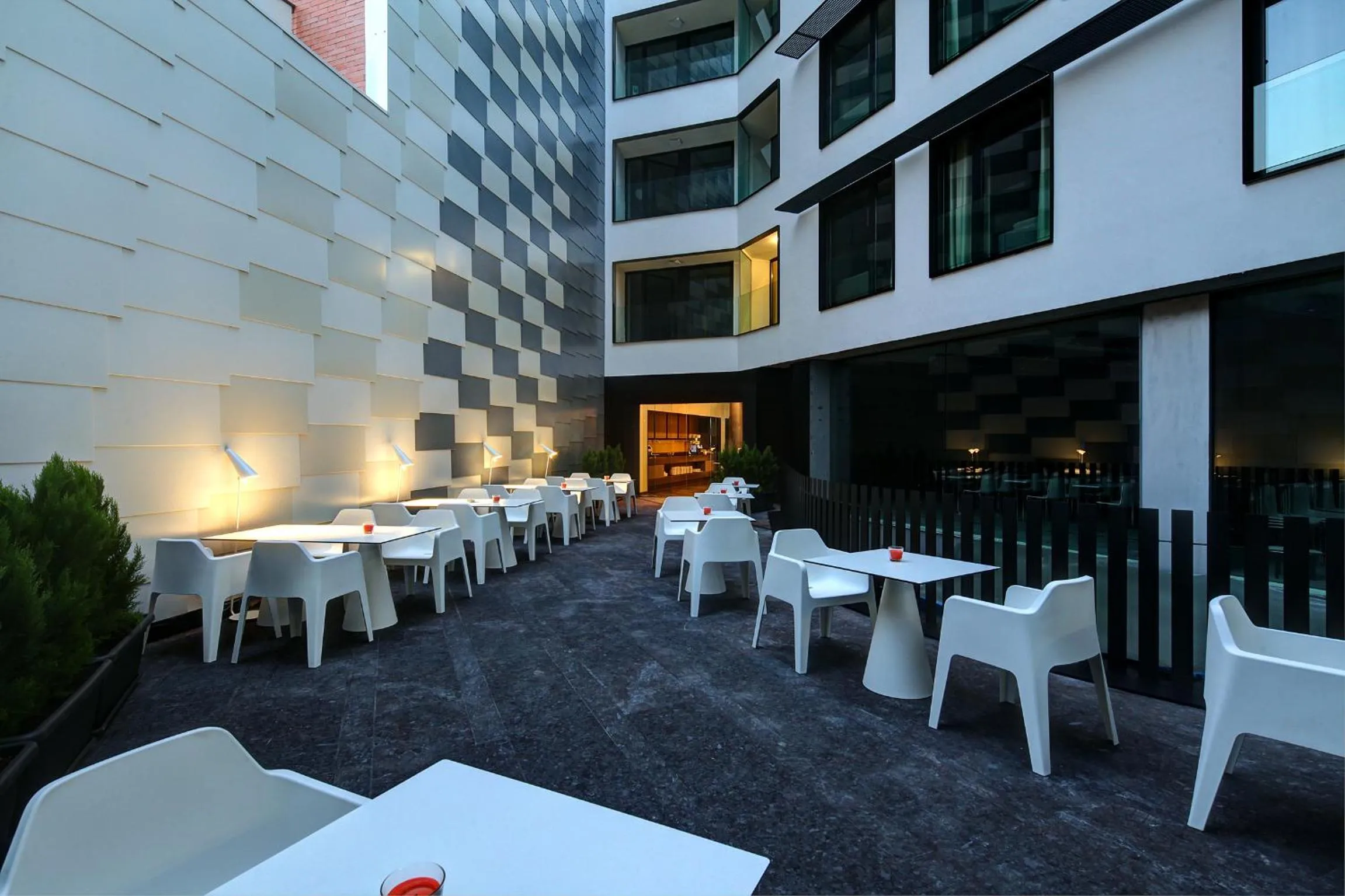 Inner courtyard view in Olivia Balmes Hotel