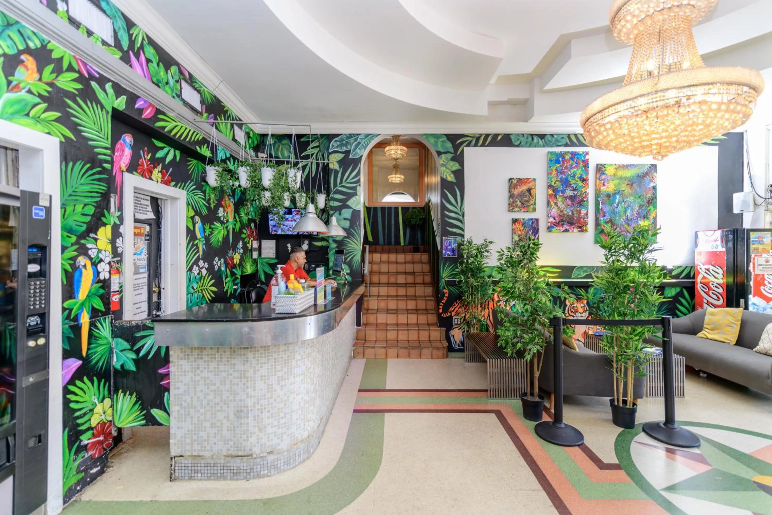 Lobby or reception in South Beach Rooms and Hostel