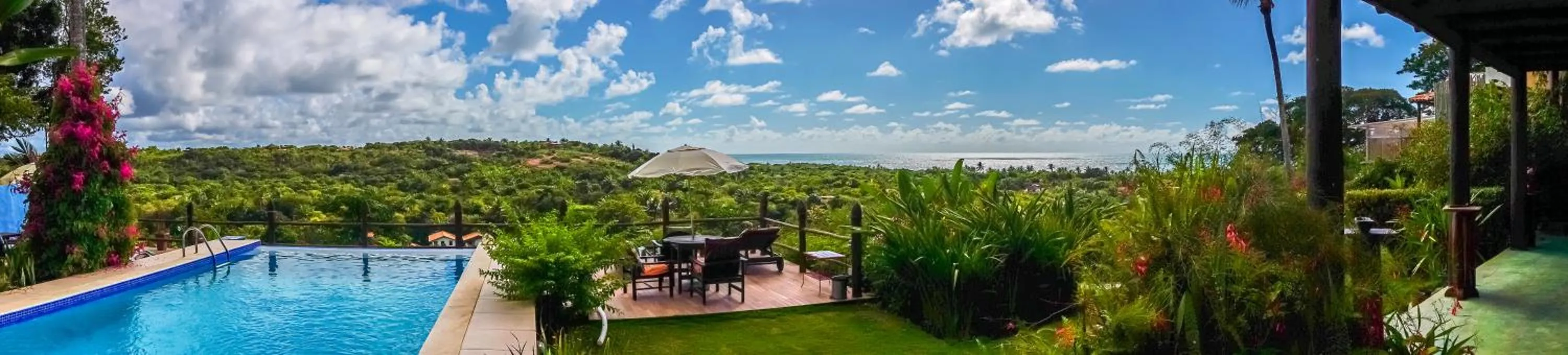 Pool view in Pousada Mar à Vista