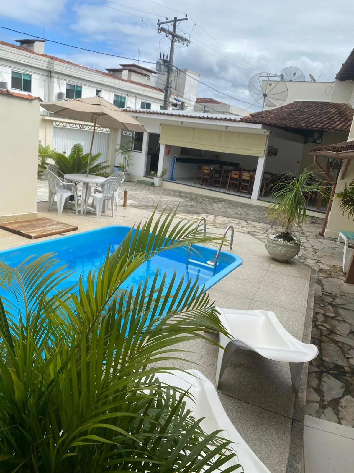Pool view in Pousada Rancho Verde