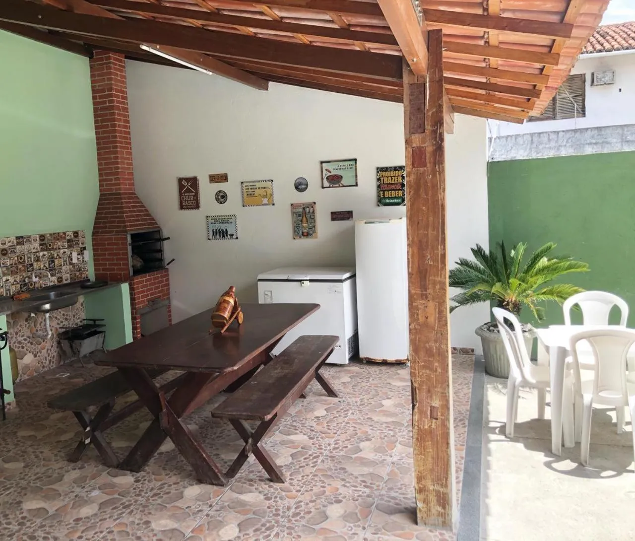 BBQ facilities in Pousada Rancho Verde