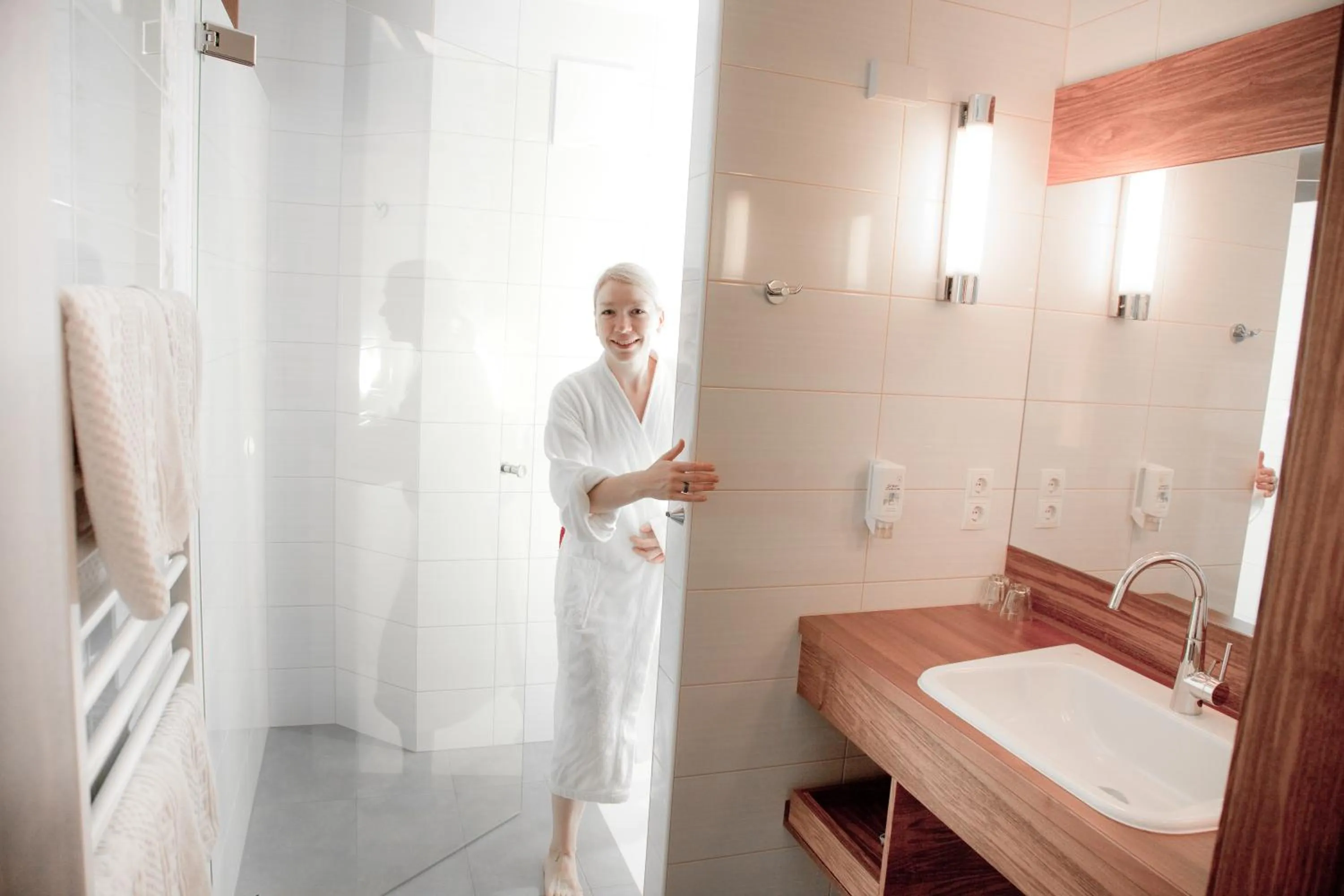 Bathroom in Hotel-Restaurant Teuschler-Mogg Bad Waltersdorf inklusiv Genusscard