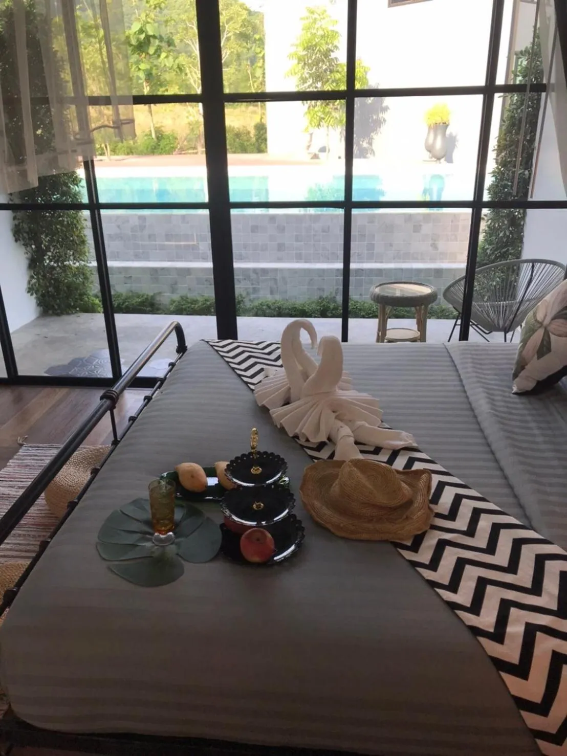 Pool view in Adoor hotel Khao Yai