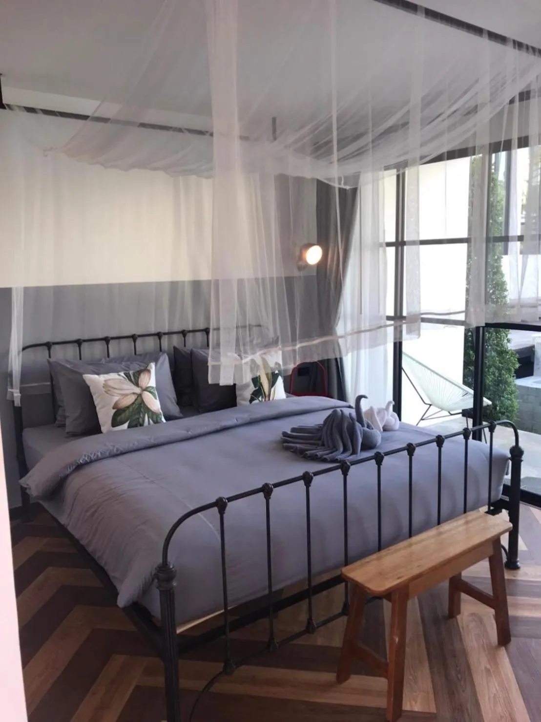 Bed in Adoor hotel Khao Yai