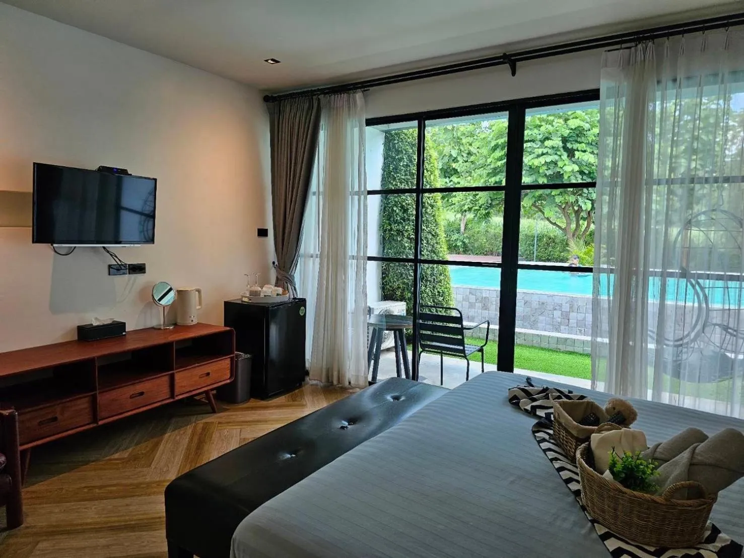 Bed in Adoor hotel Khao Yai