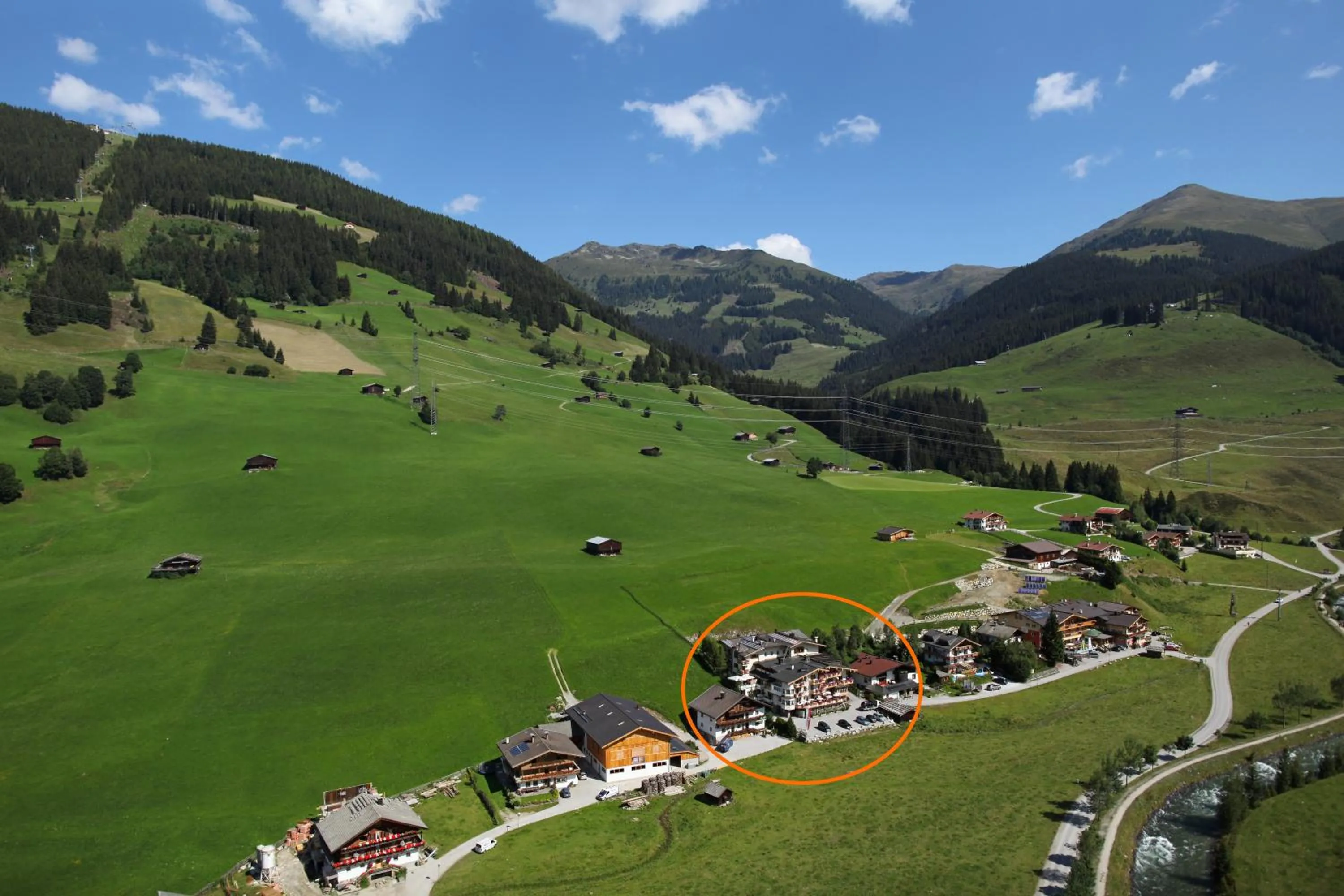 Bird's eye view in Wohlfühlhotel Innertalerhof