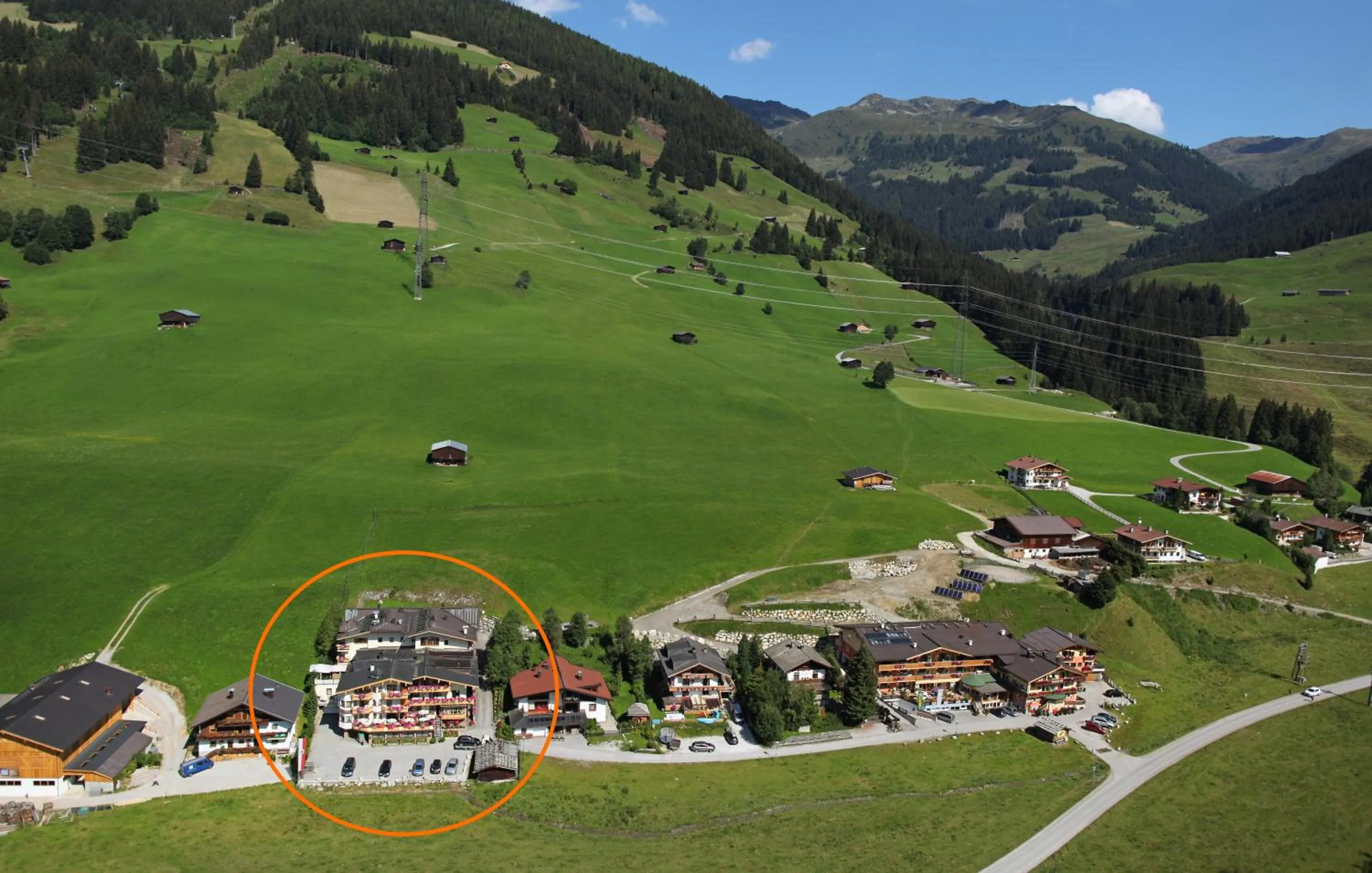 Bird's eye view in Wohlfühlhotel Innertalerhof