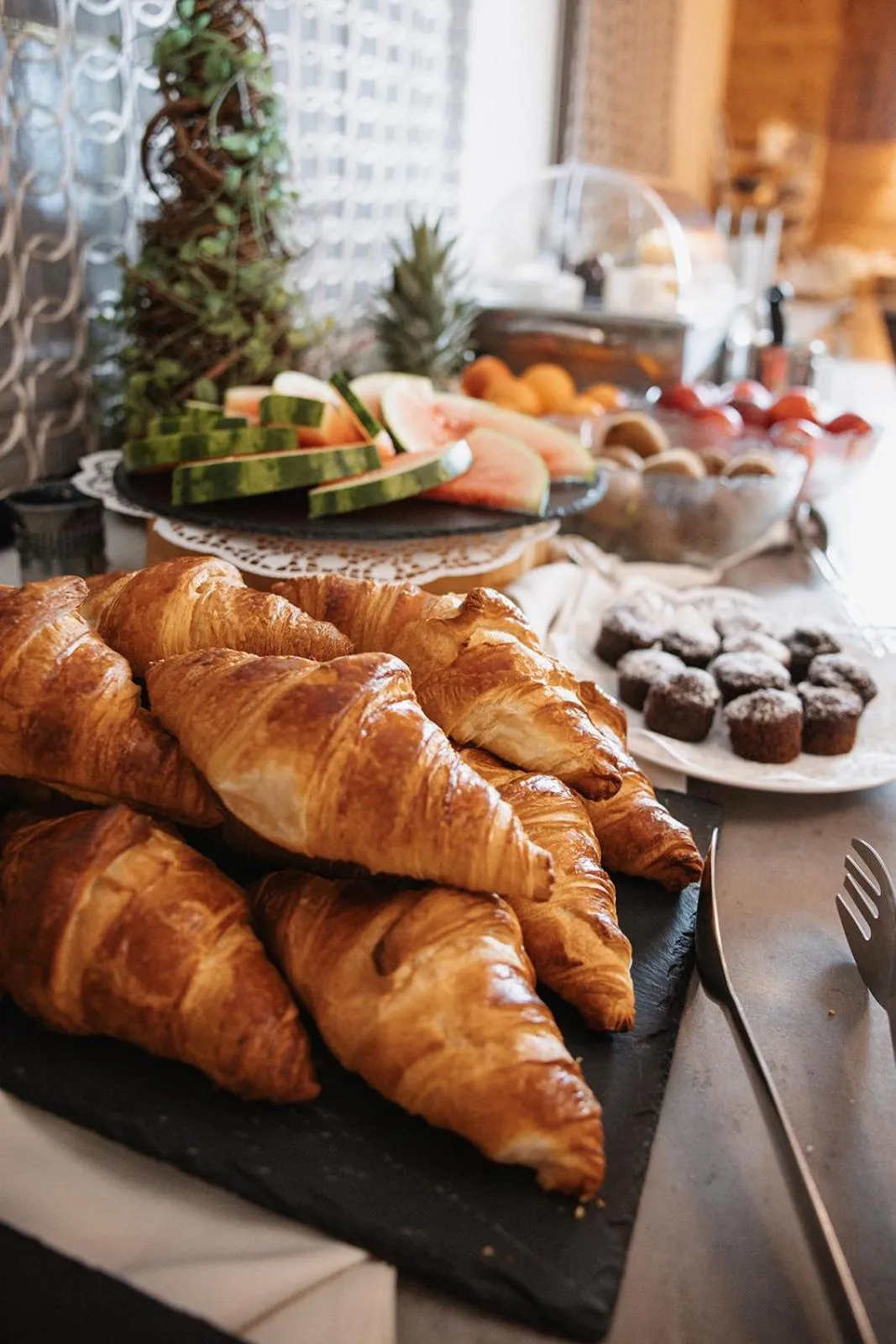 Buffet breakfast in Wohlfühlhotel Innertalerhof