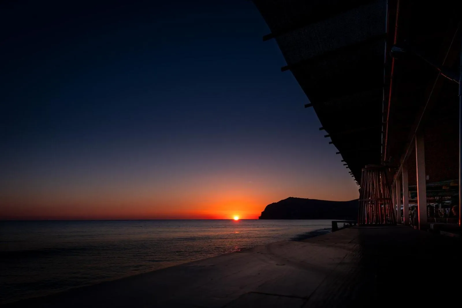 Sunset in Sappho Hotel