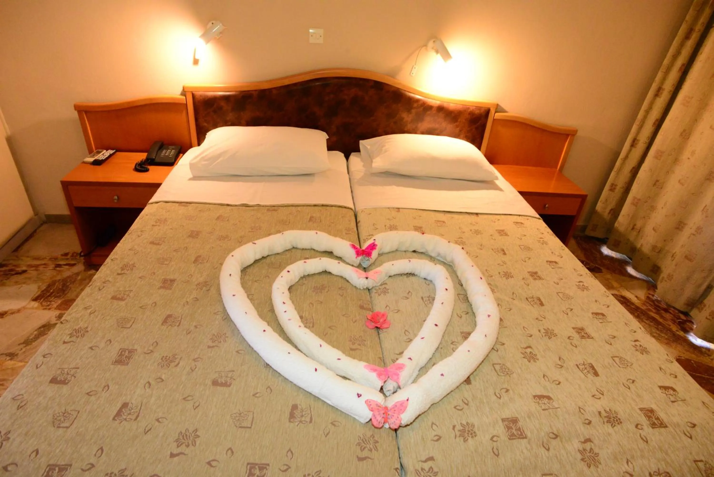 Bed in Sappho Hotel