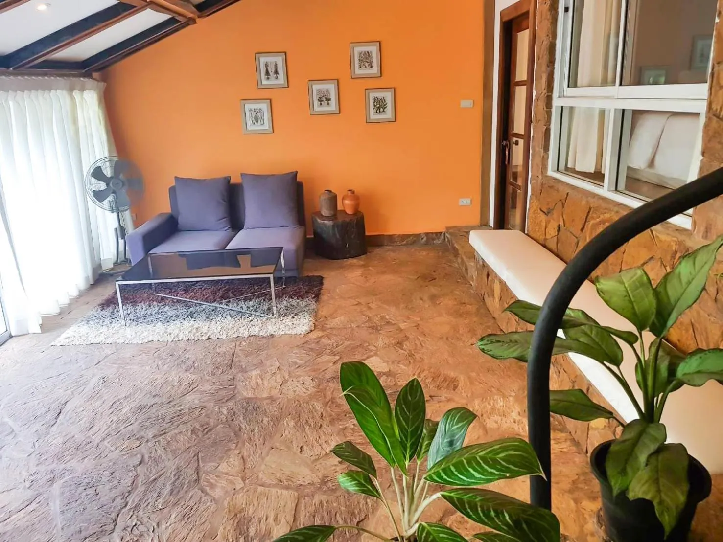 Living room in Home Phutoey River Kwai Hotspring & Nature Resort