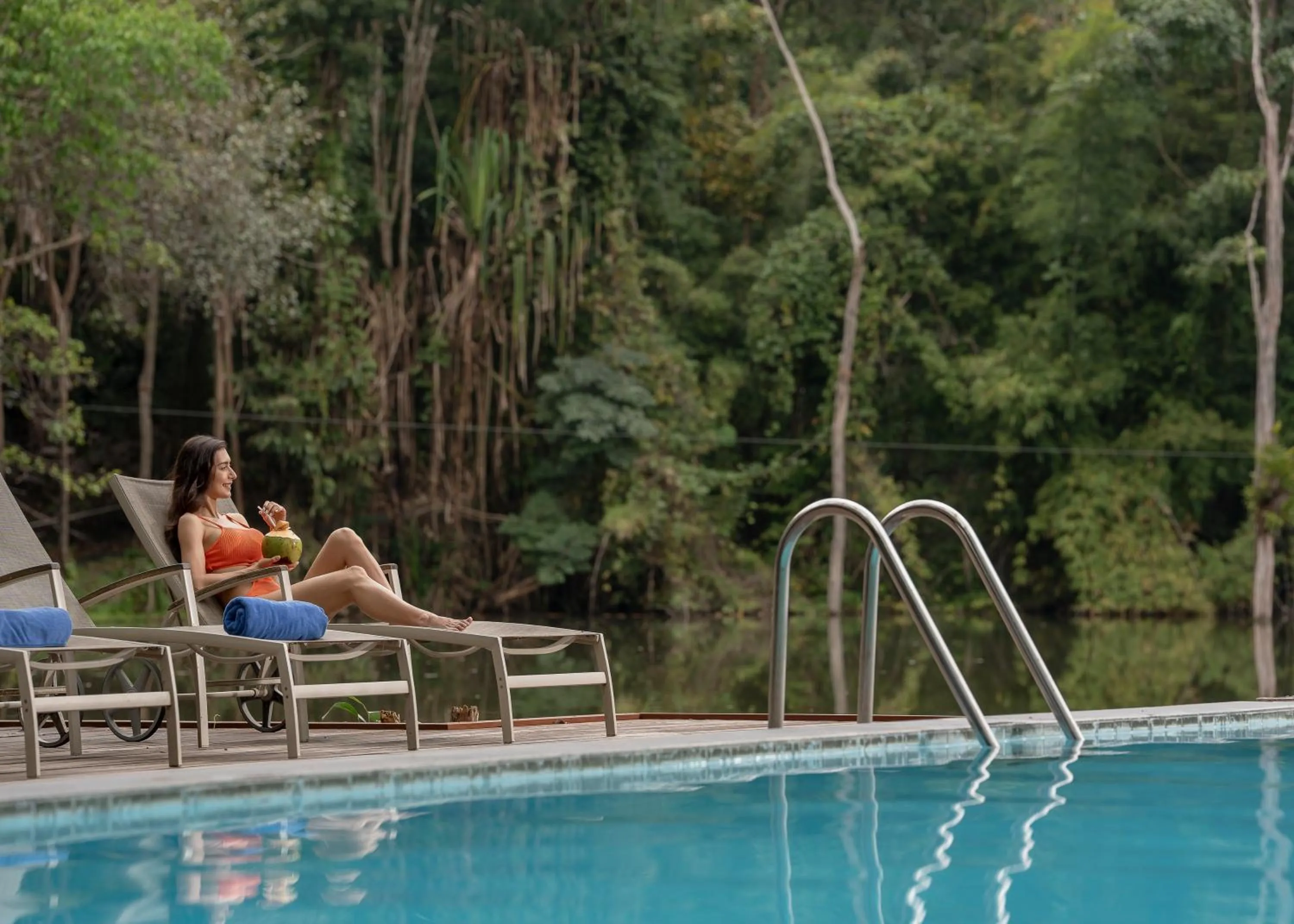 Pool view in Home Phutoey River Kwai Hotspring & Nature Resort