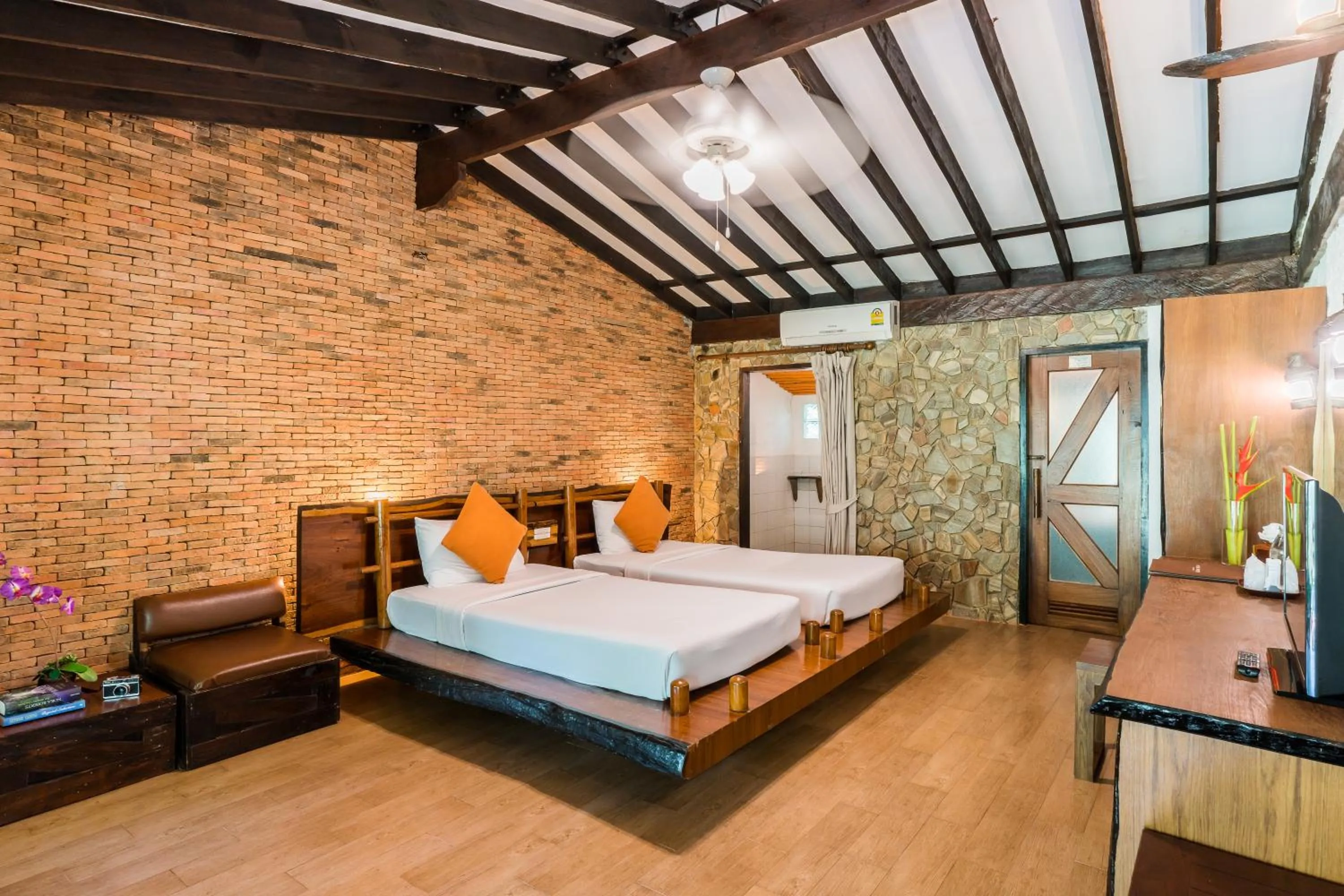 Bedroom, Bed in Home Phutoey River Kwai Hotspring & Nature Resort