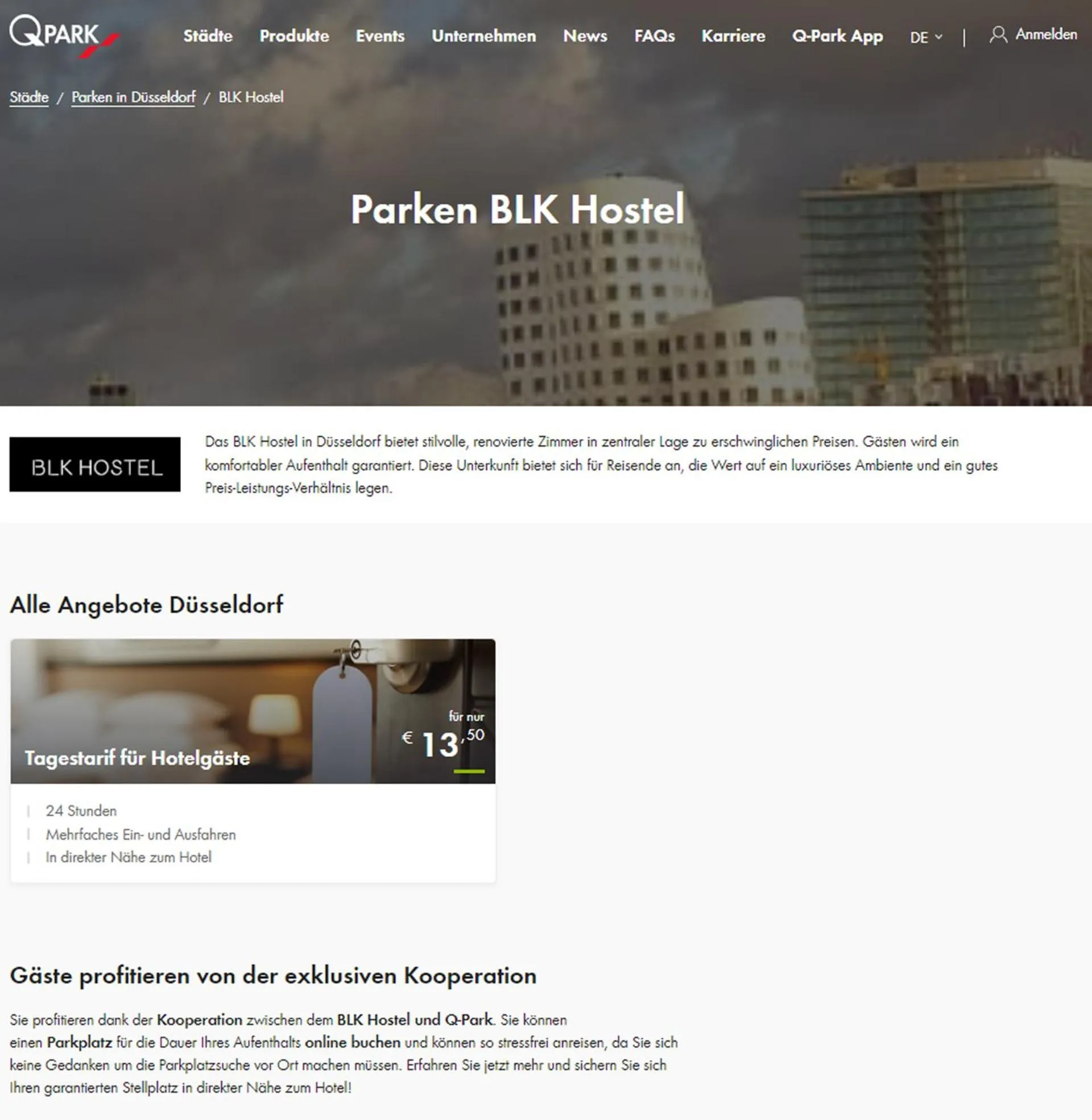 Parking in BLK Hostel