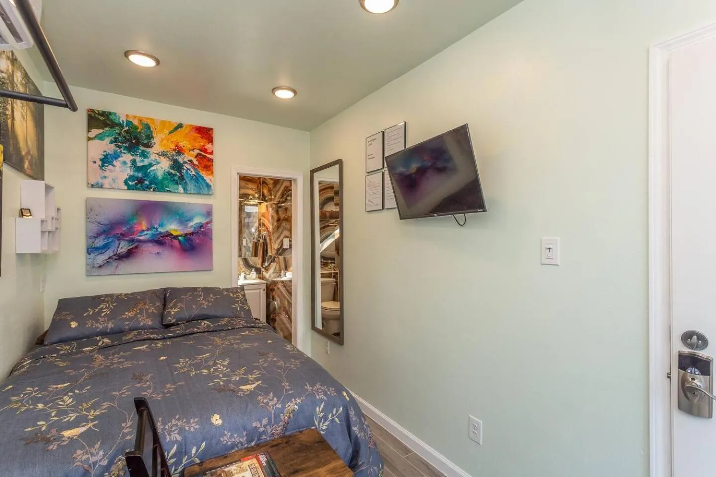 Bed in East Downtown Micro-luxe Container Living Pod #9