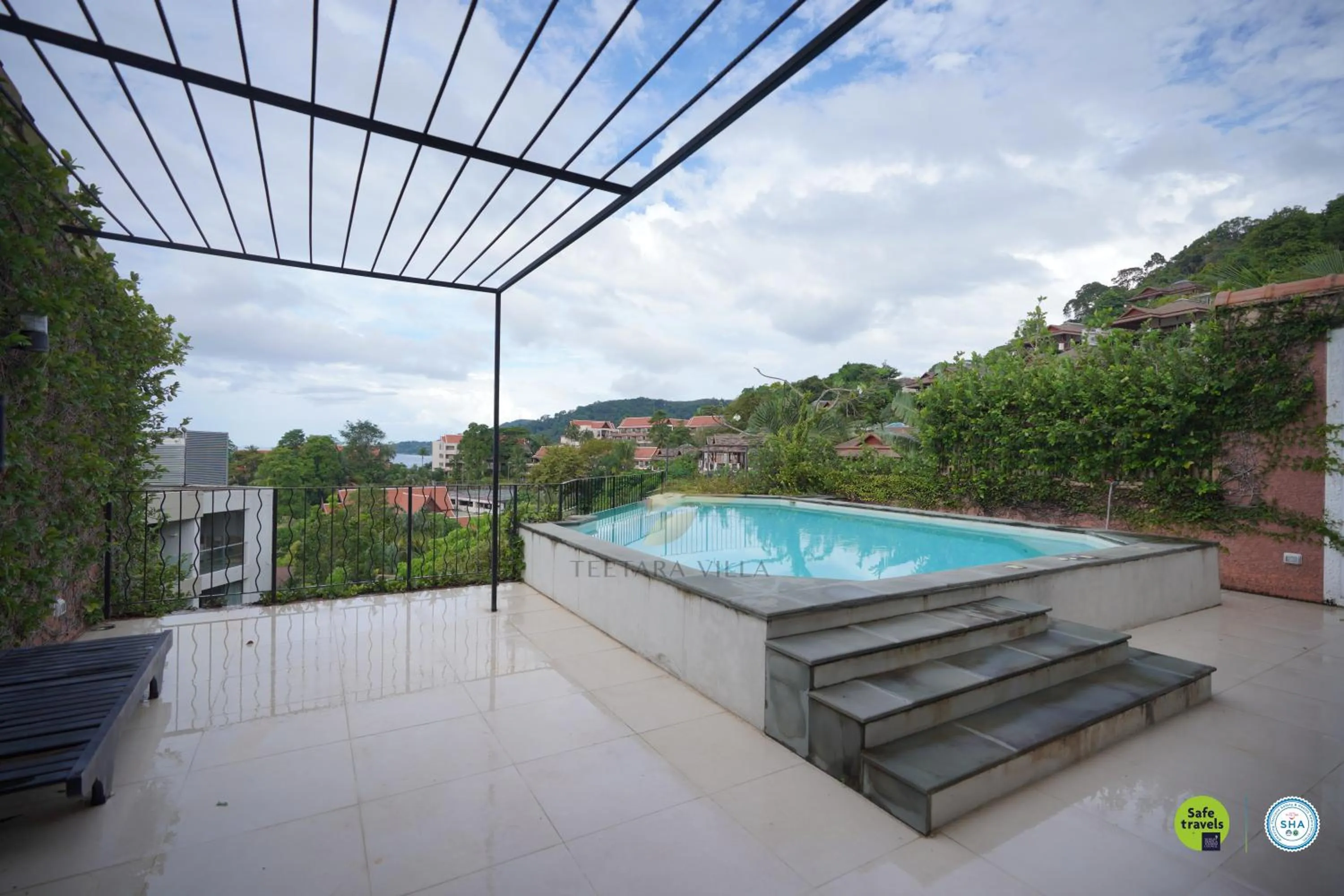 Pool view in Teetara Villa Patong