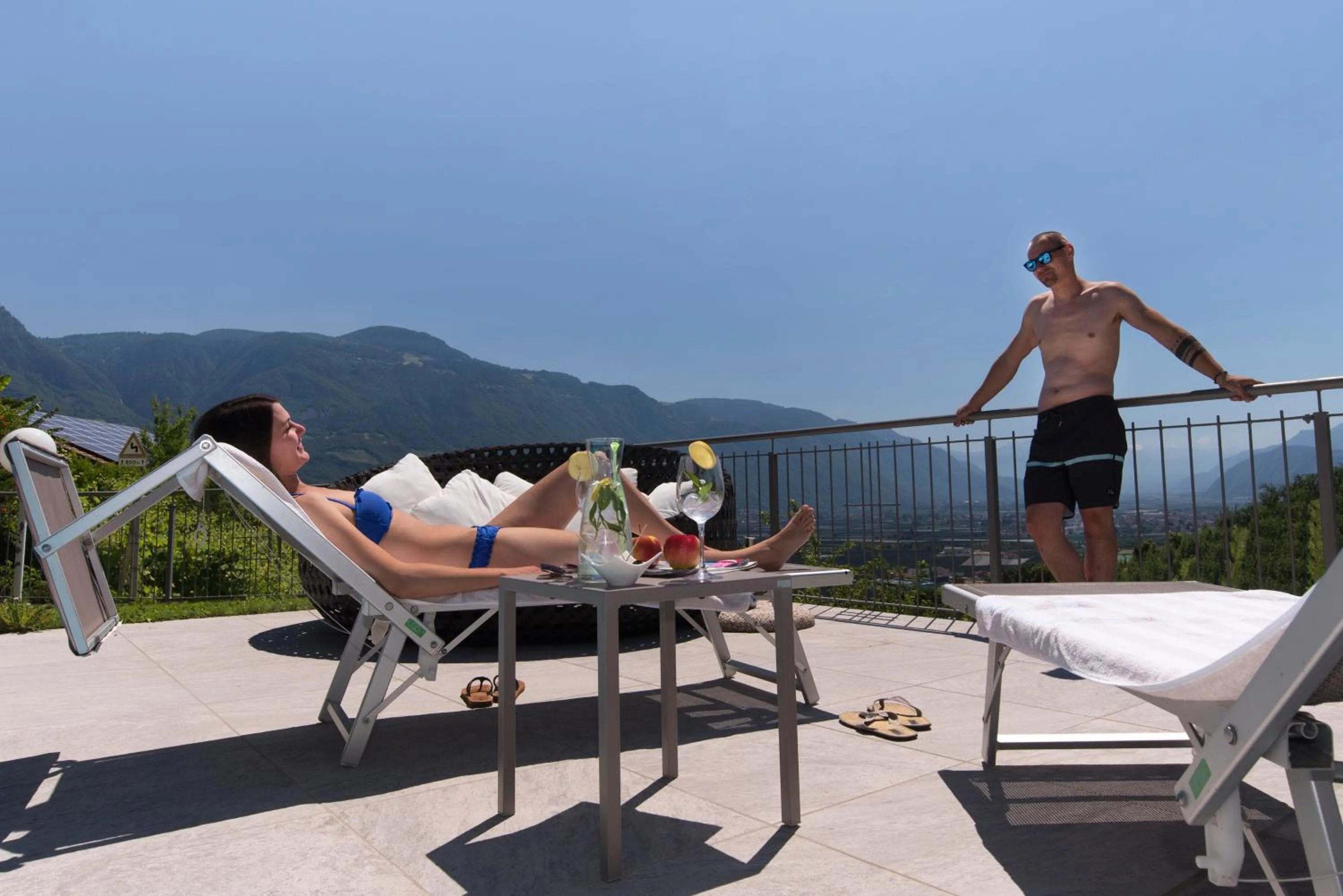 Pool view in Apparthotel Calma