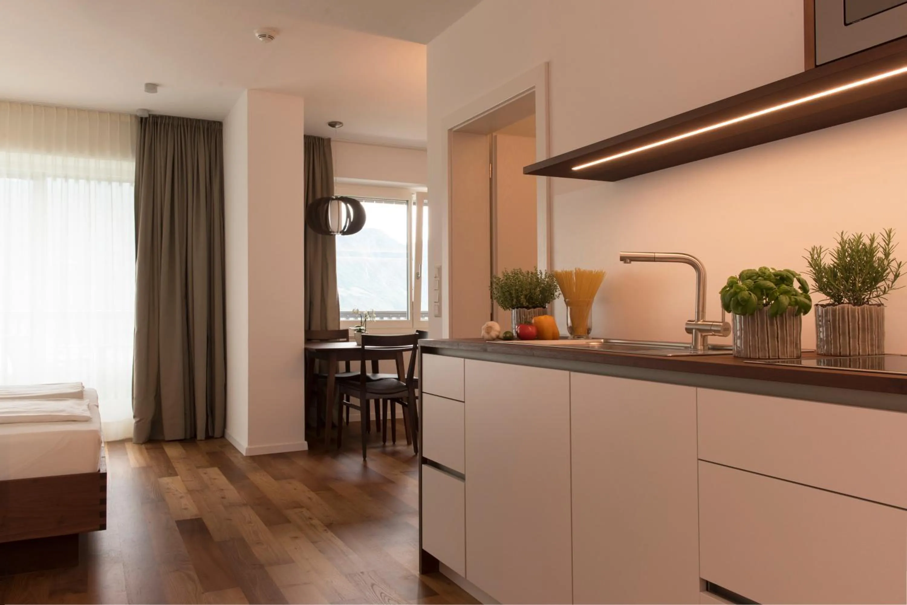 Kitchen or kitchenette in Apparthotel Calma