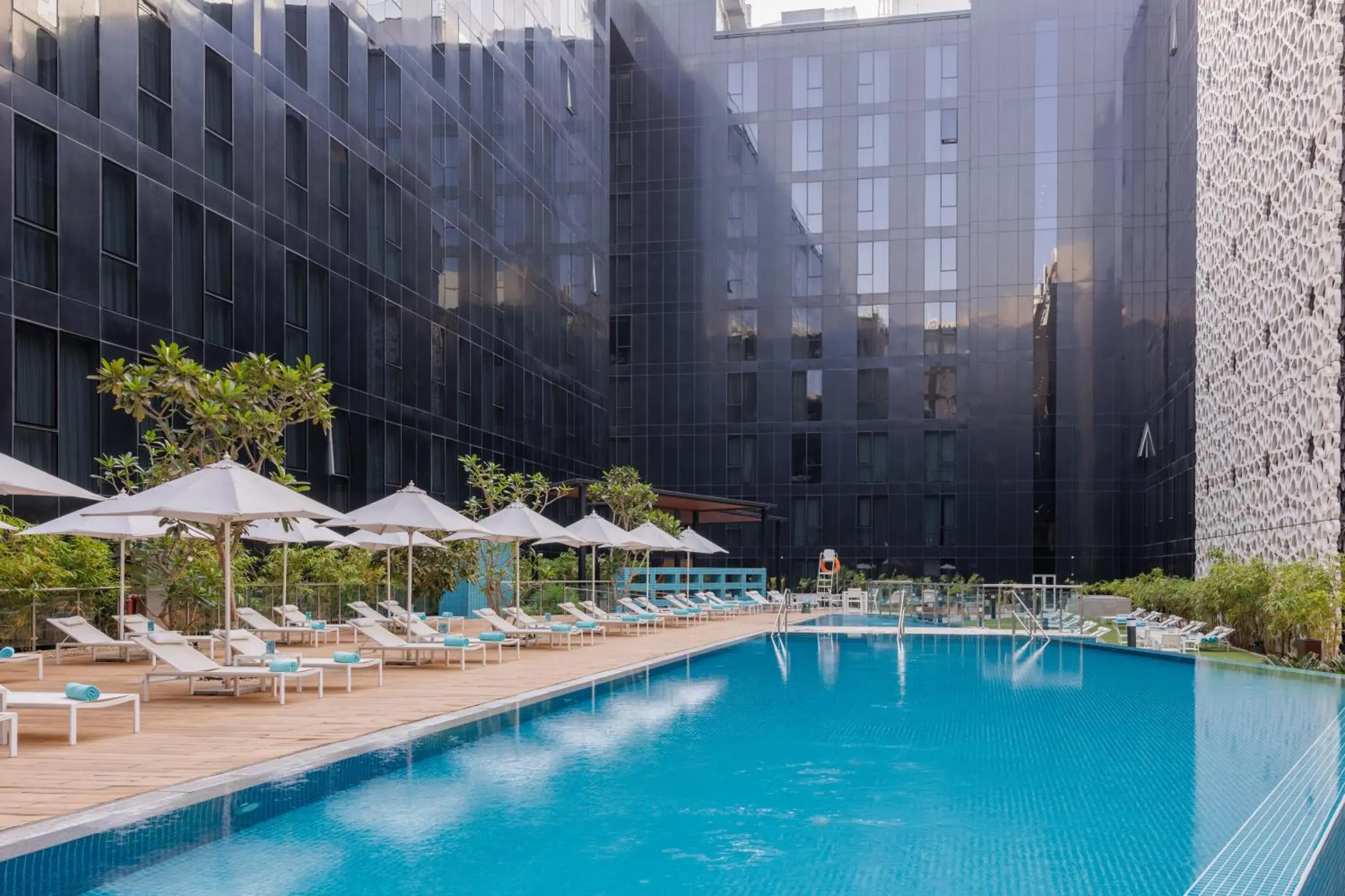 Pool view in ibis Styles Dubai Airport Hotel Pool view in ibis Styles Dubai Airport Hotel