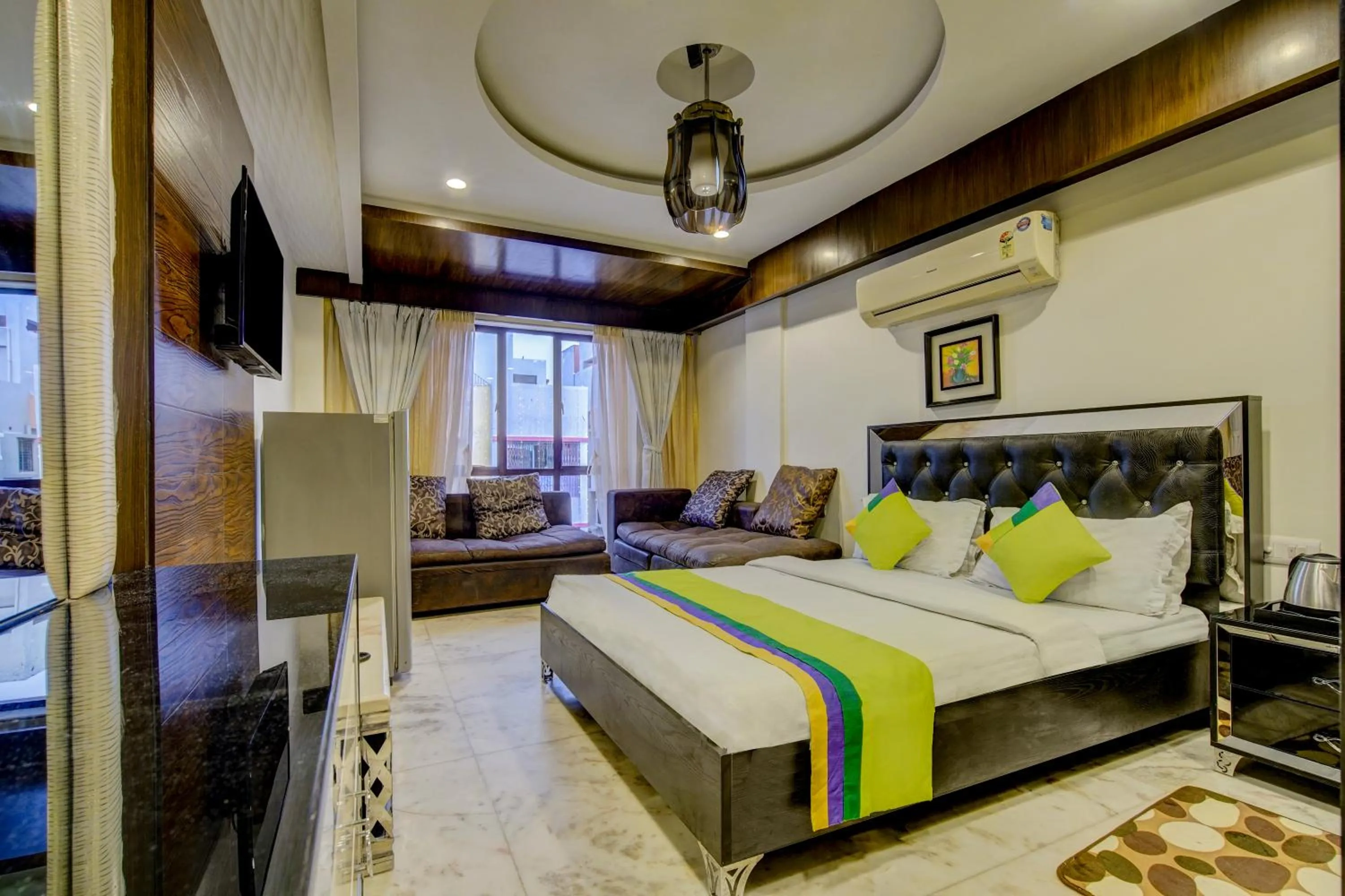 Bedroom, Bed in Treebo Soho Newtown Near New Town Bus Stand