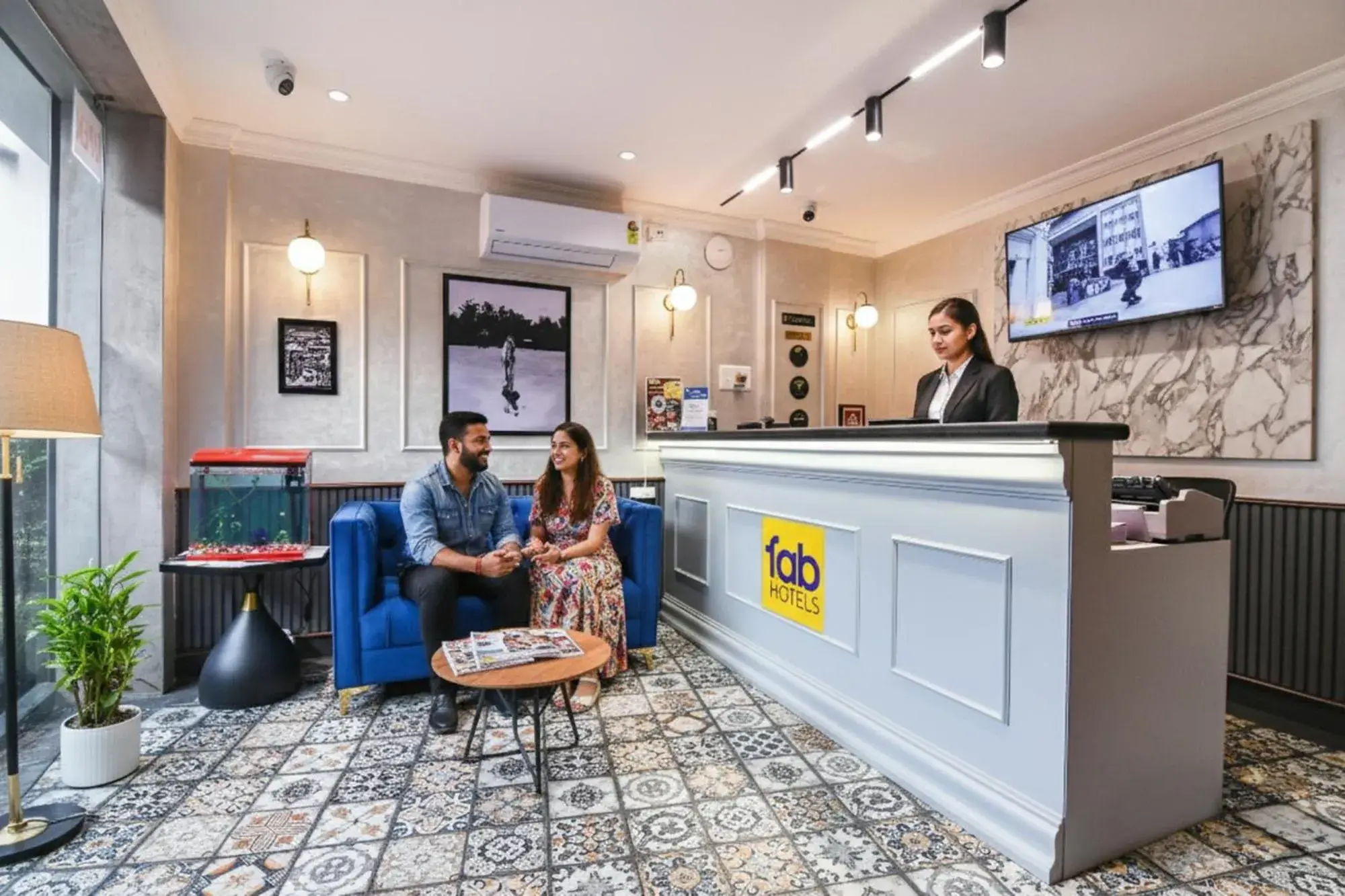 Lobby or reception in FabHotel Prime Swagatam International Chinar Park Lobby or reception in FabHotel Prime Swagatam International Chinar Park