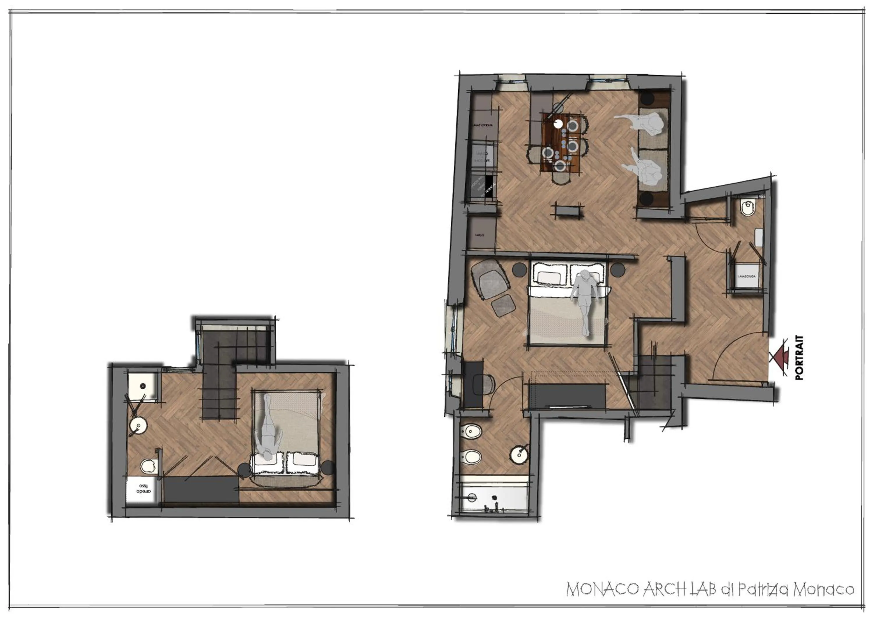 Floor plan in Oltrarno 1881 Apartments