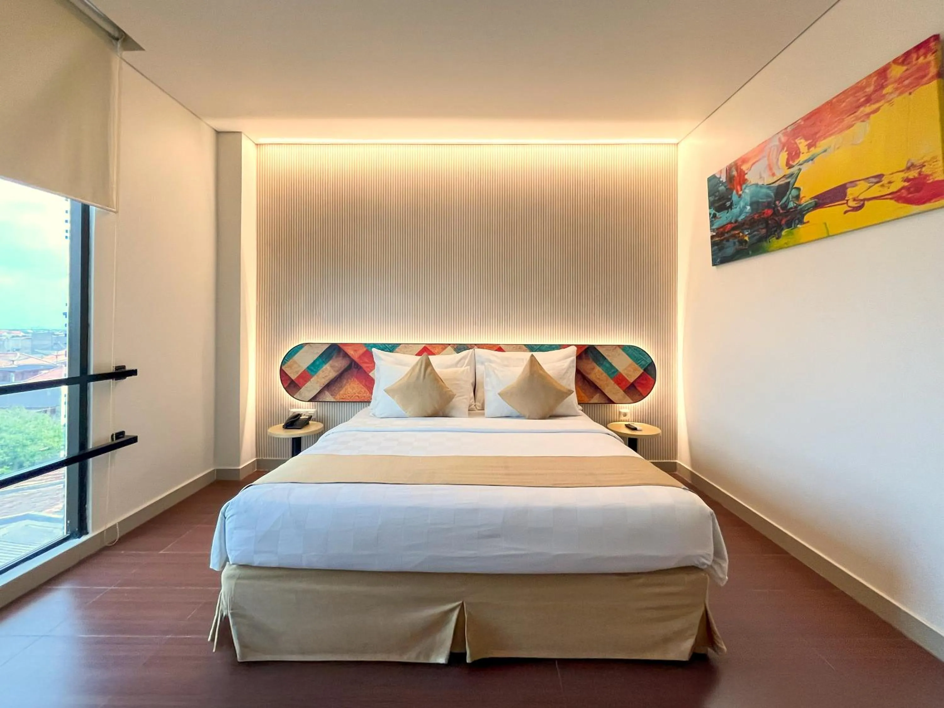 Bed in Hotel 88 Embong Malang Tunjungan Surabaya by WH - Breakfast with The Best View on The Highest Floor and Strategic Location in The City Center