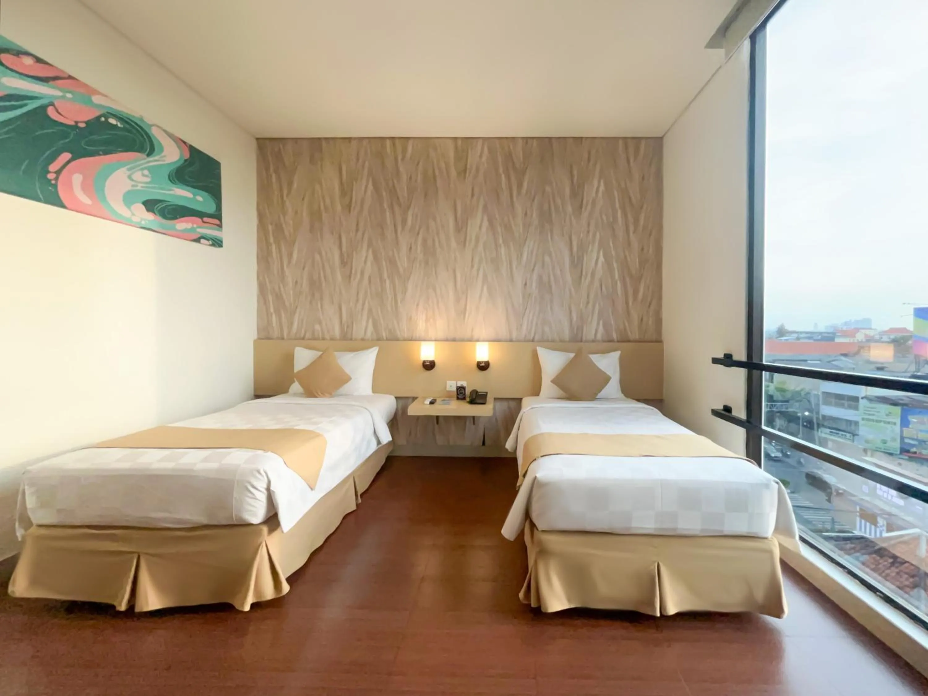 Bed in Hotel 88 Embong Malang Tunjungan Surabaya by WH - Breakfast with The Best View on The Highest Floor and Strategic Location in The City Center
