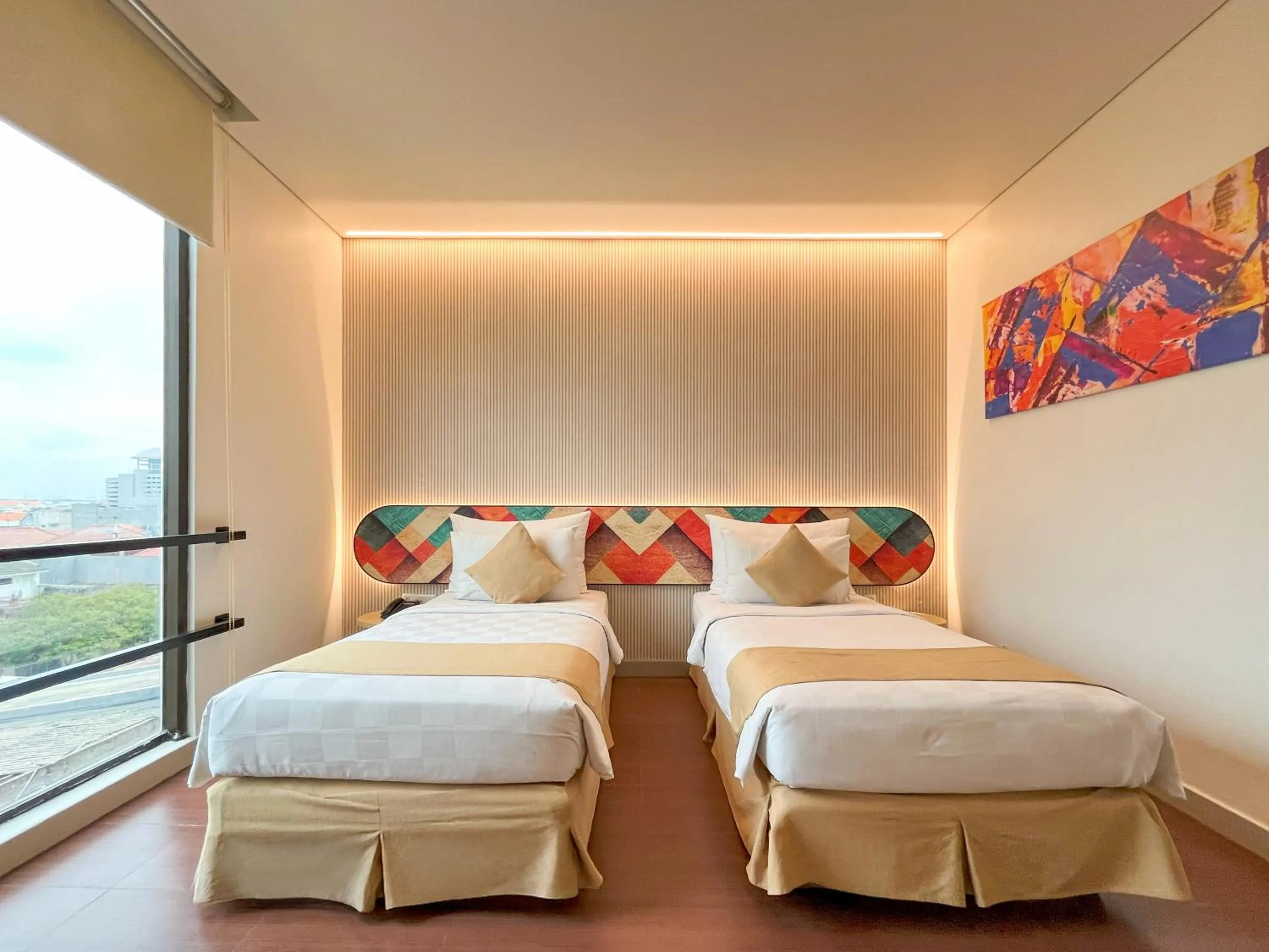 Bed in Hotel 88 Embong Malang Tunjungan Surabaya by WH - Breakfast with The Best View on The Highest Floor and Strategic Location in The City Center