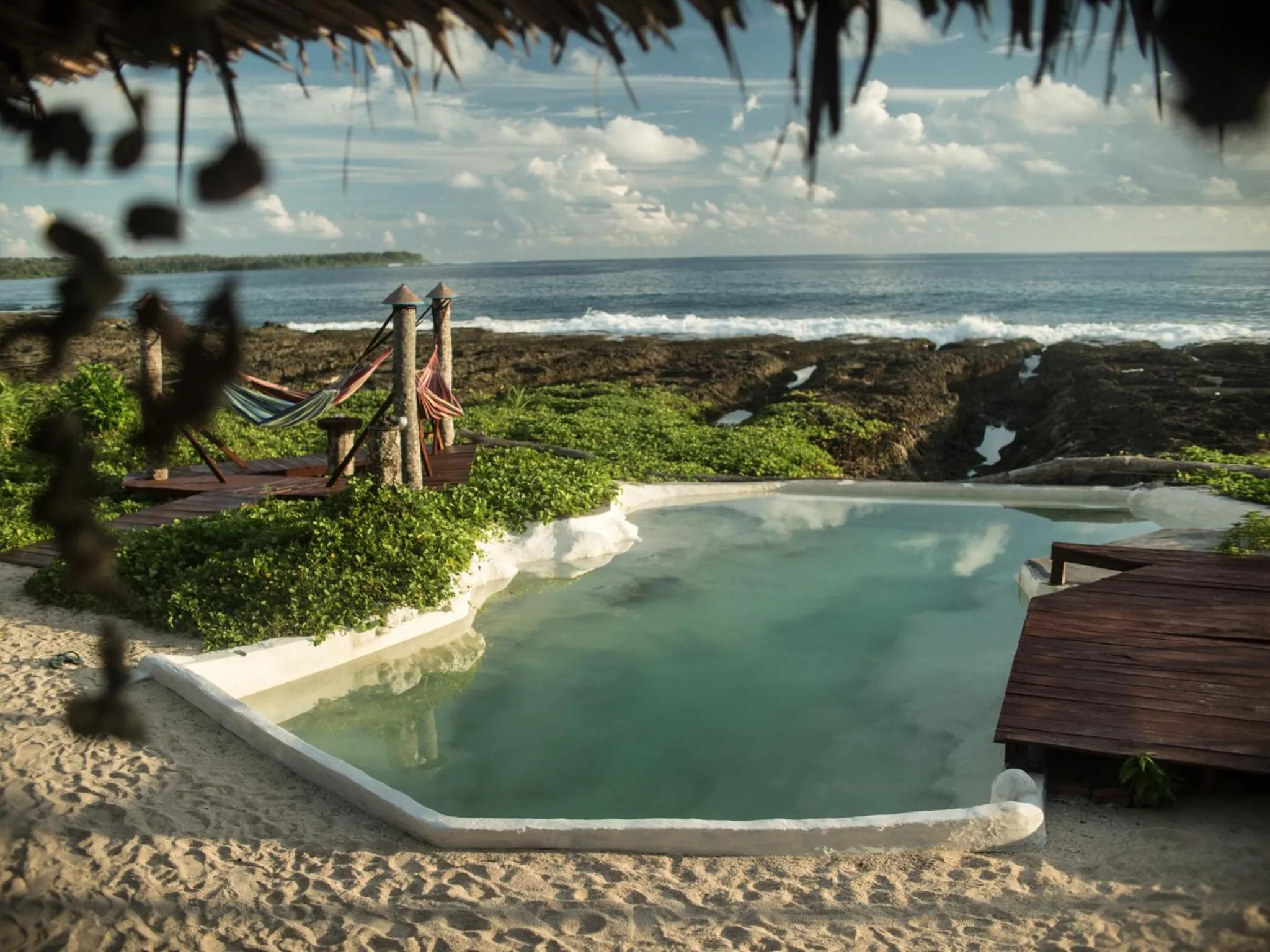 Pool view in Simeulue Surflodges