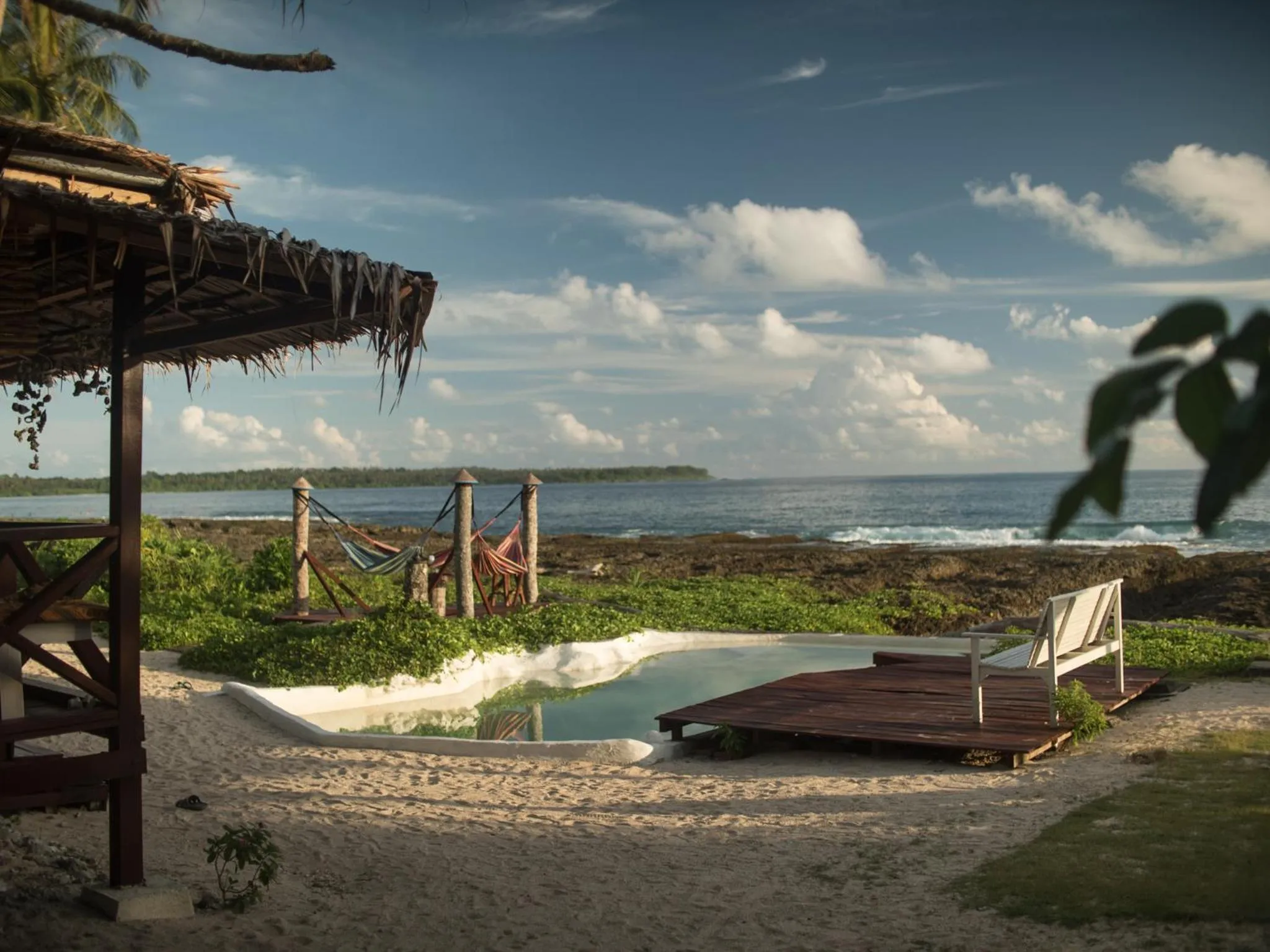 Pool view in Simeulue Surflodges