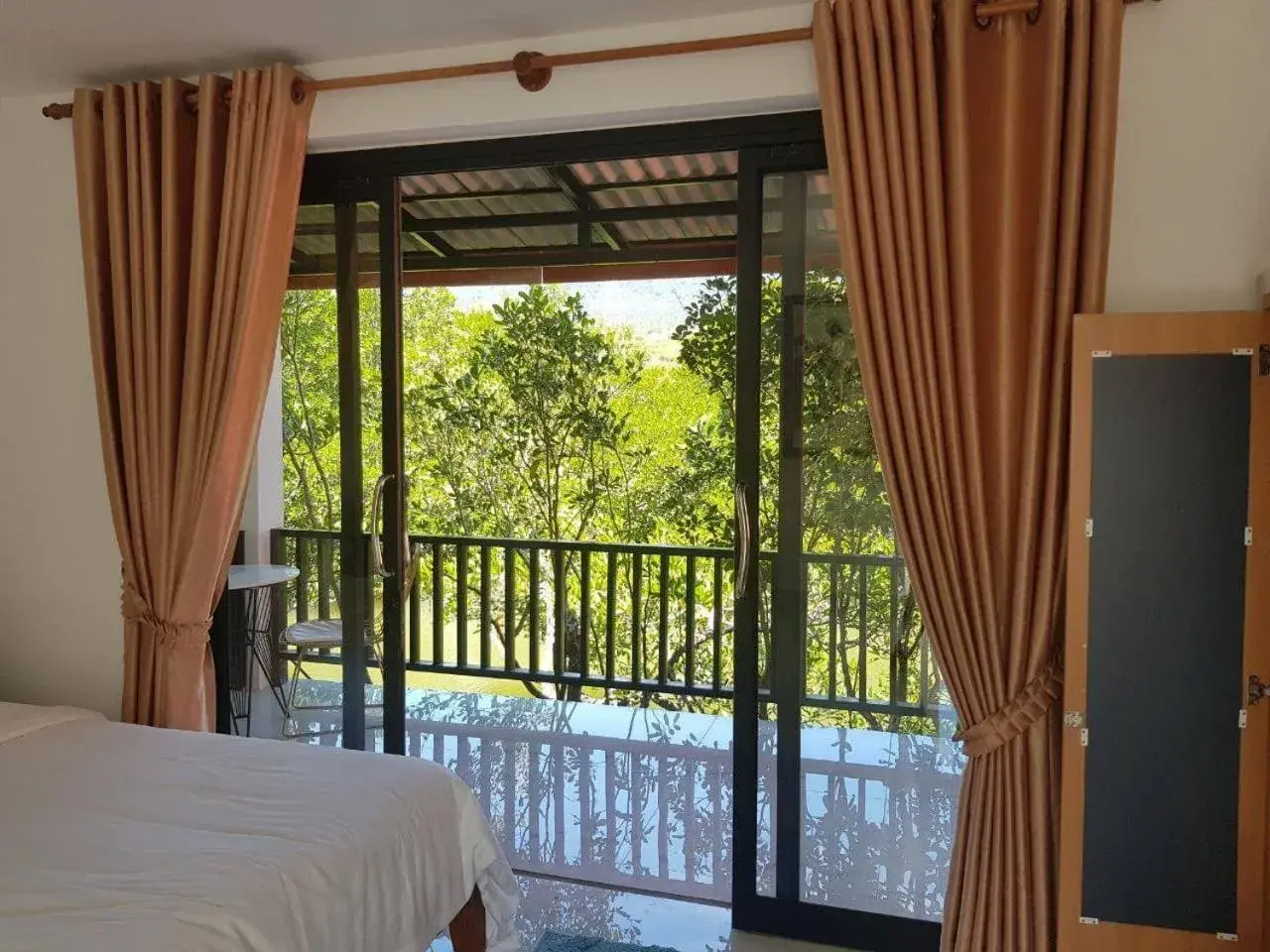 Balcony/Terrace, Bed in Prek Kdat Resort Balcony/Terrace, Bed in Prek Kdat Resort