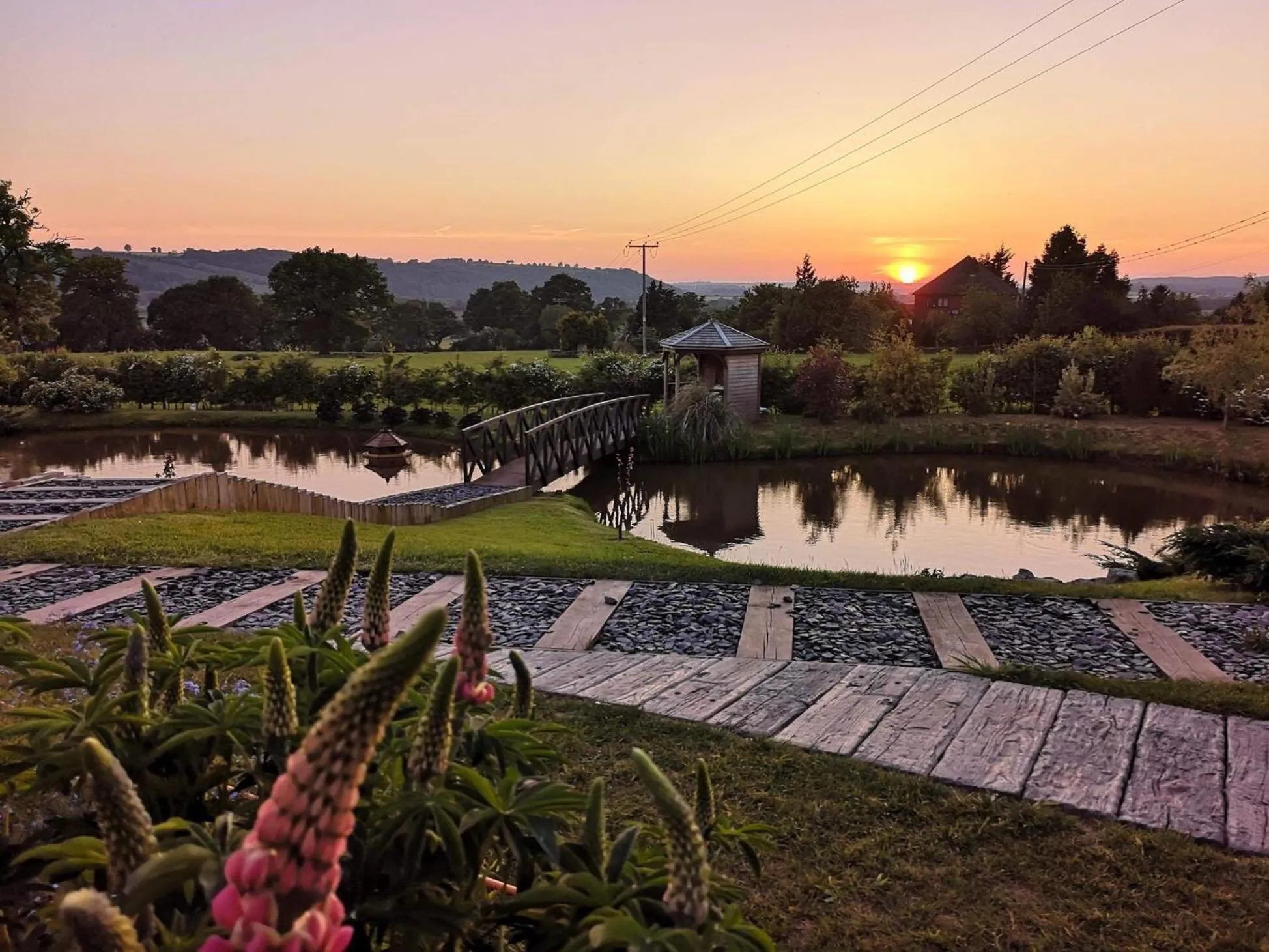 Garden view in The Punch Bowl Inn