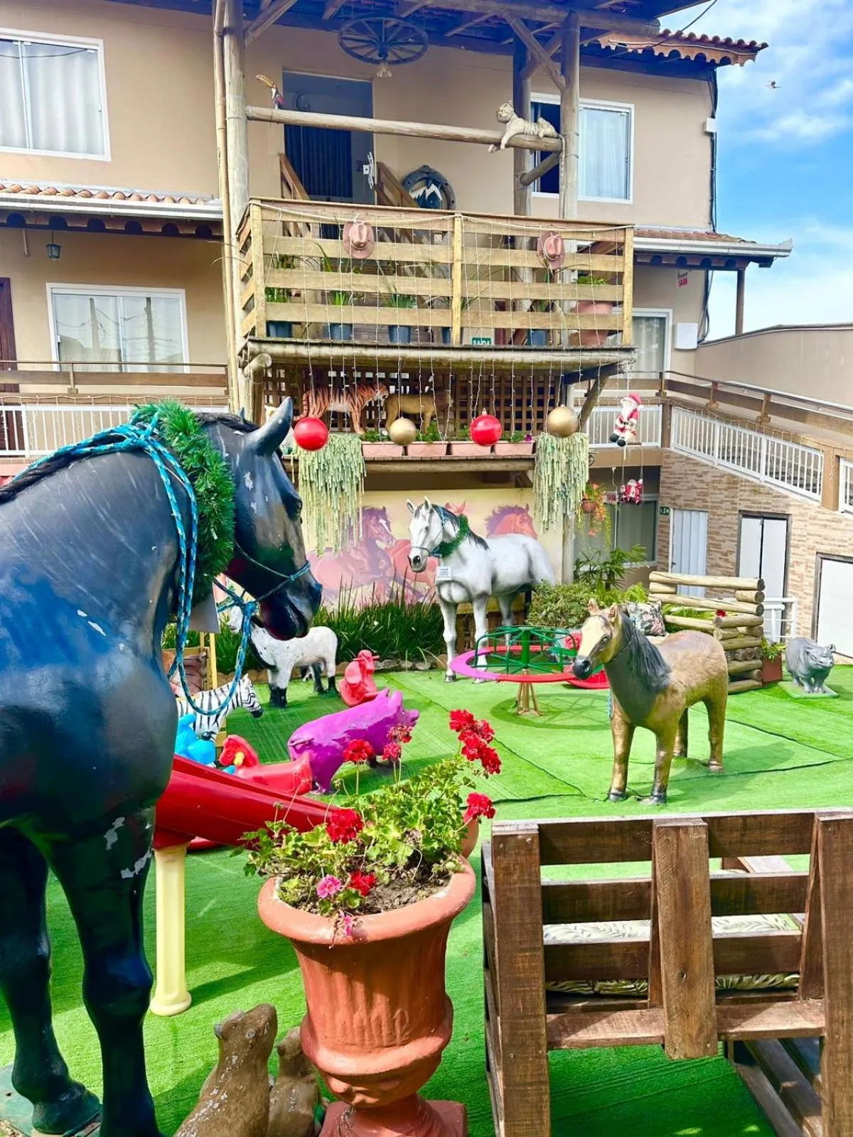 Children play ground in Pousada Alegria do Cowboy