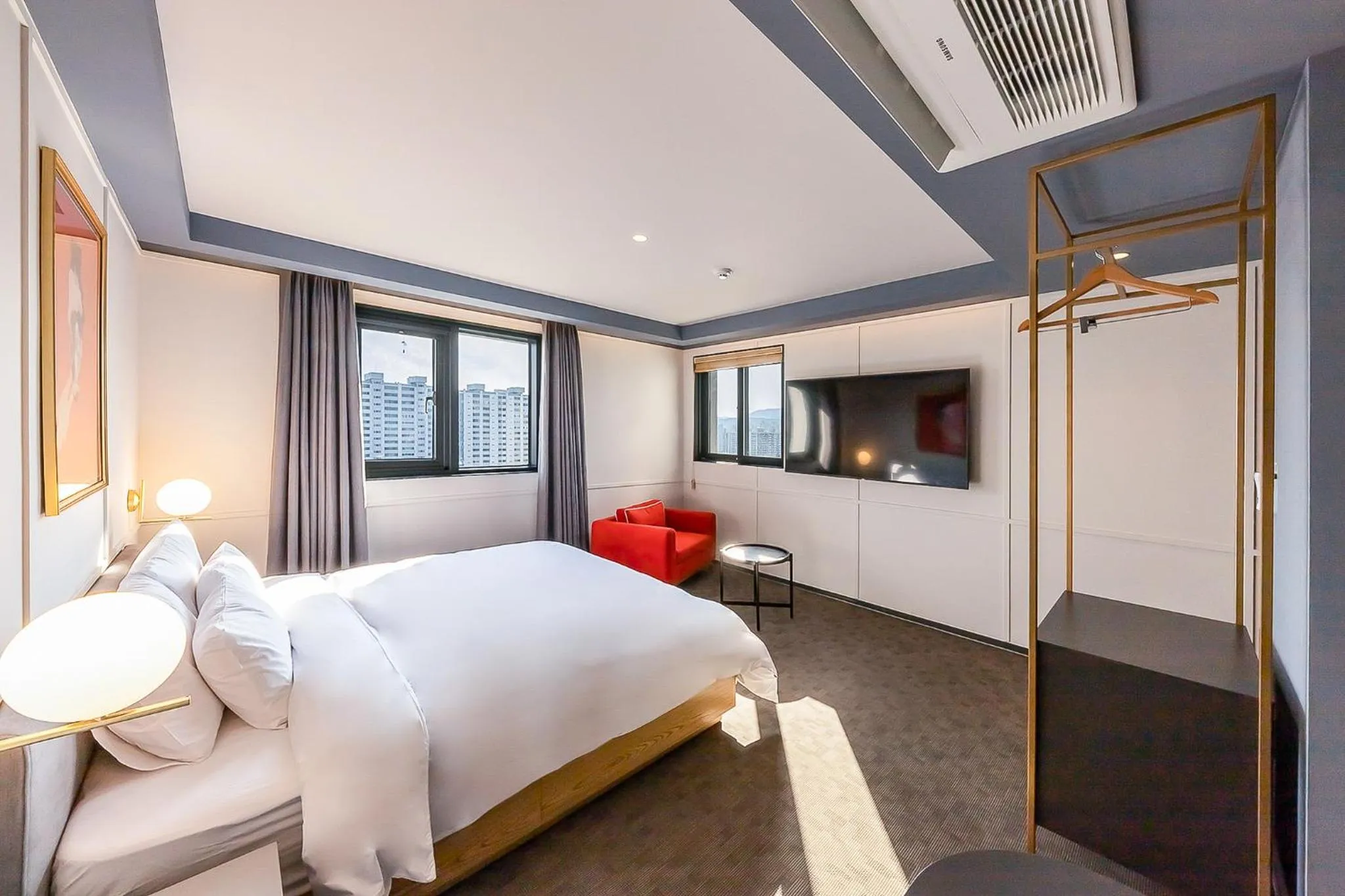 Bed in Brown-Dot Hotel Ulsan-Sincheon