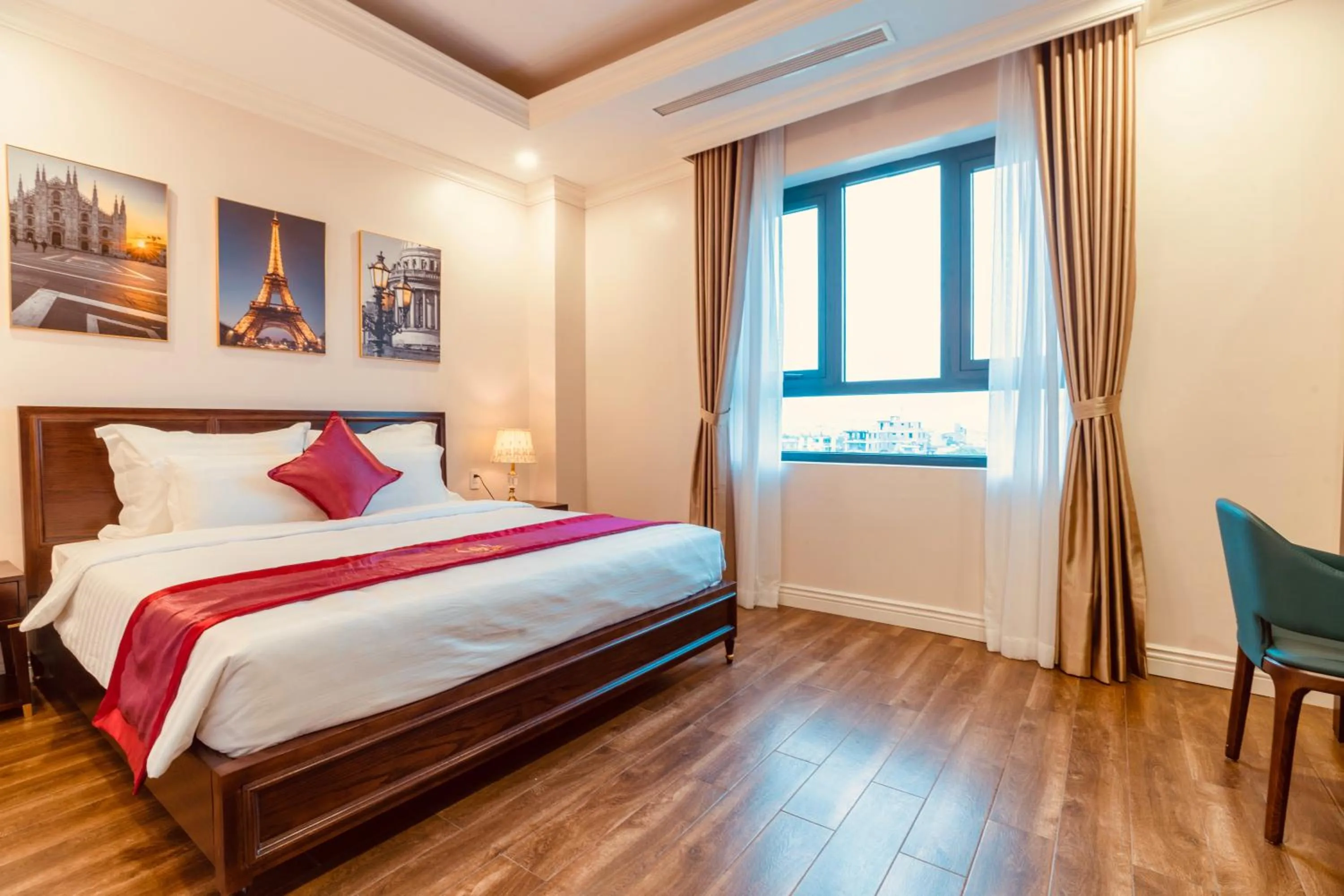 Bed in Victory Apartment