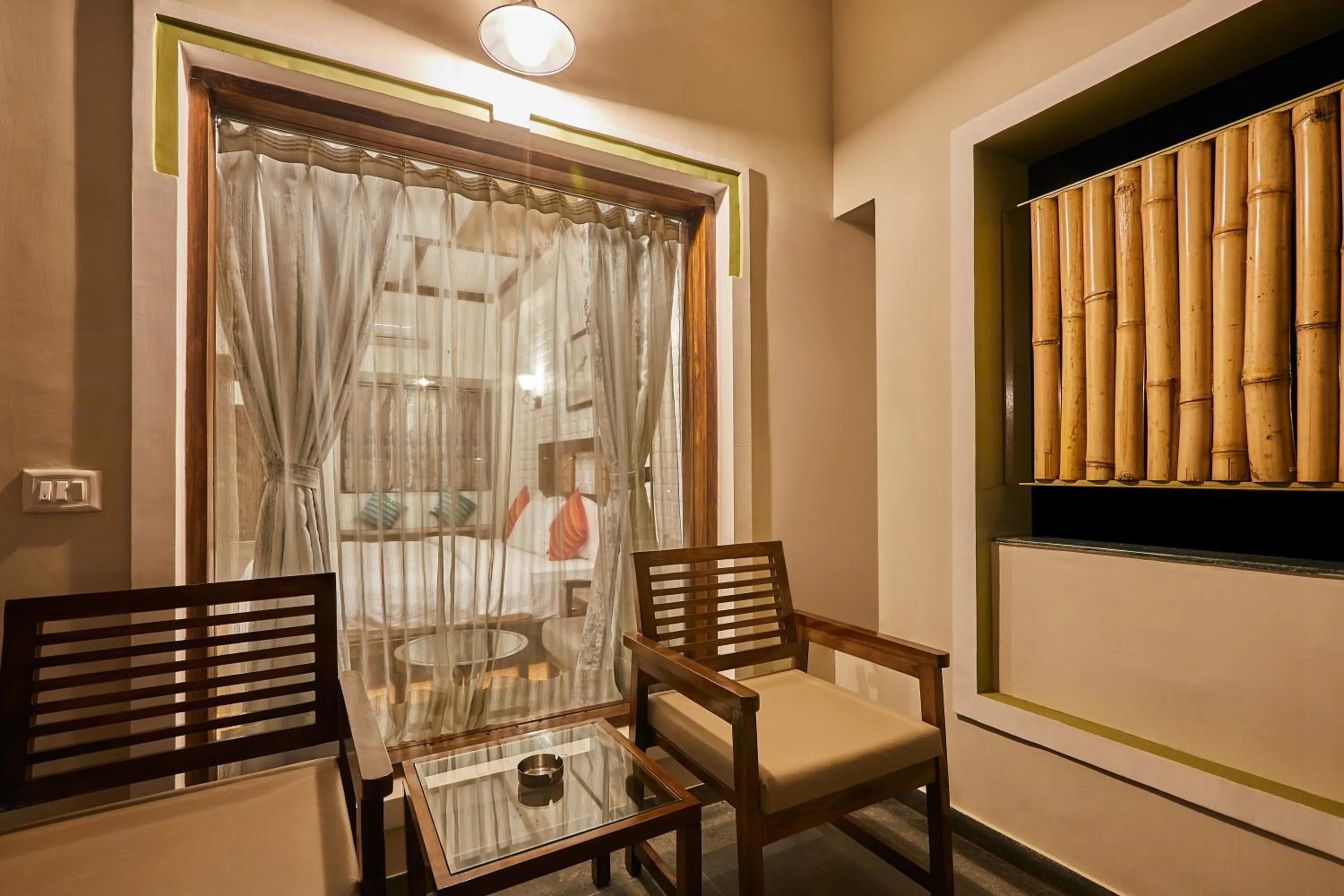 Seating area in Blackbuck Safari Lodge Velavadar