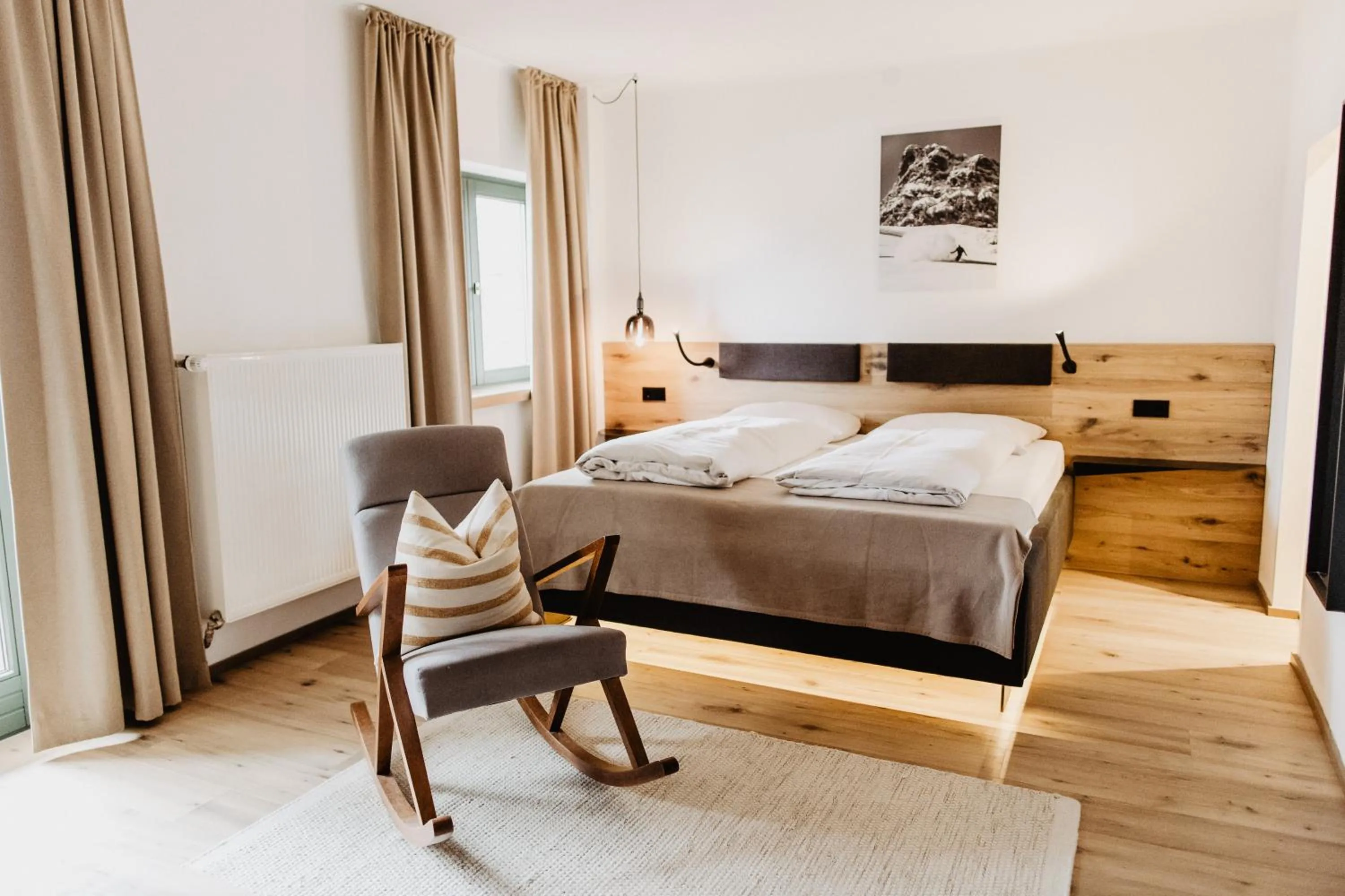 Bed in Hotel Hubertus