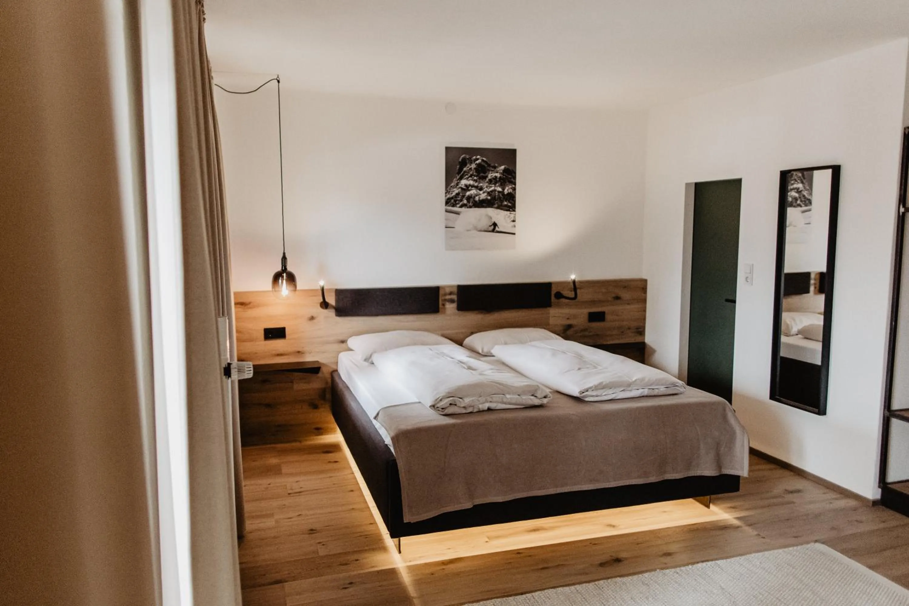 Bed in Hotel Hubertus