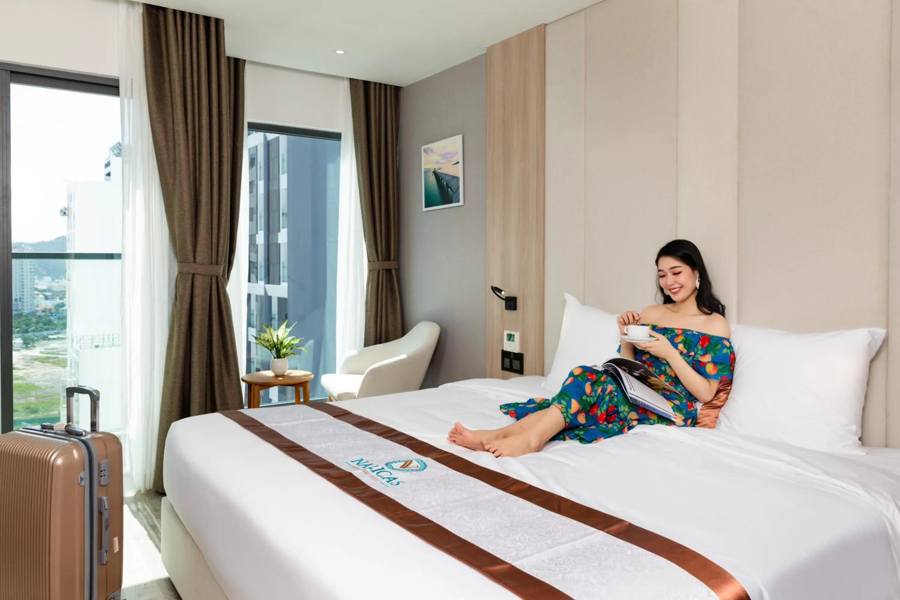 People, Bed in Nalicas Nha Trang Hotel