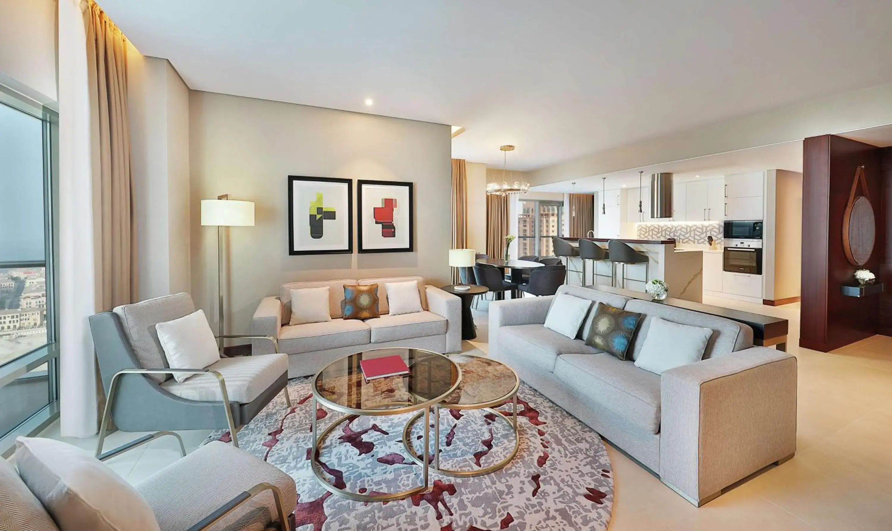 Two-Bedroom Skyline Suite with Panoramic View and Balcony in Hilton Doha The Pearl Two-Bedroom Skyline Suite with Panoramic View and Balcony in Hilton Doha The Pearl