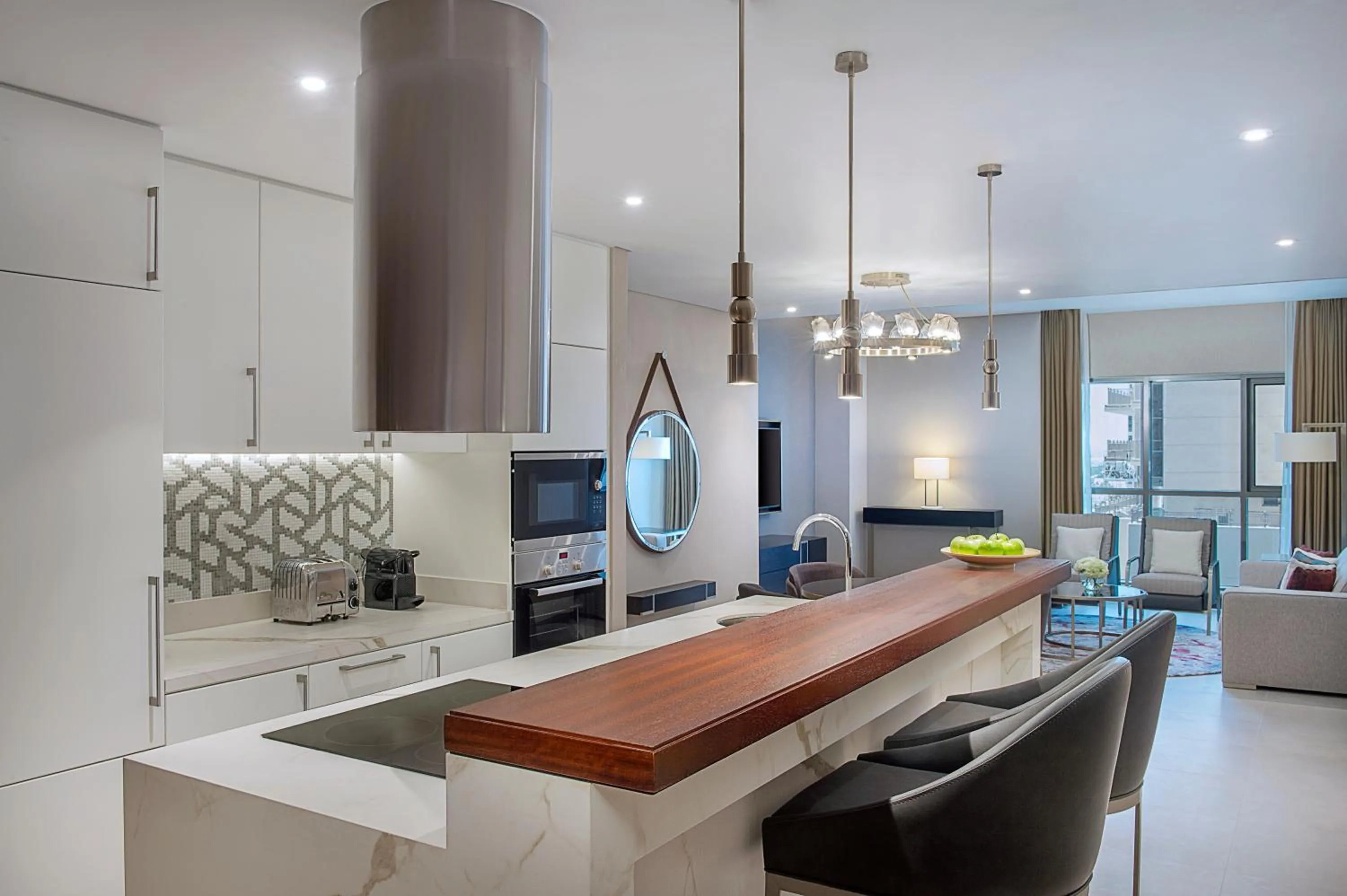 kitchen in Hilton Doha The Pearl