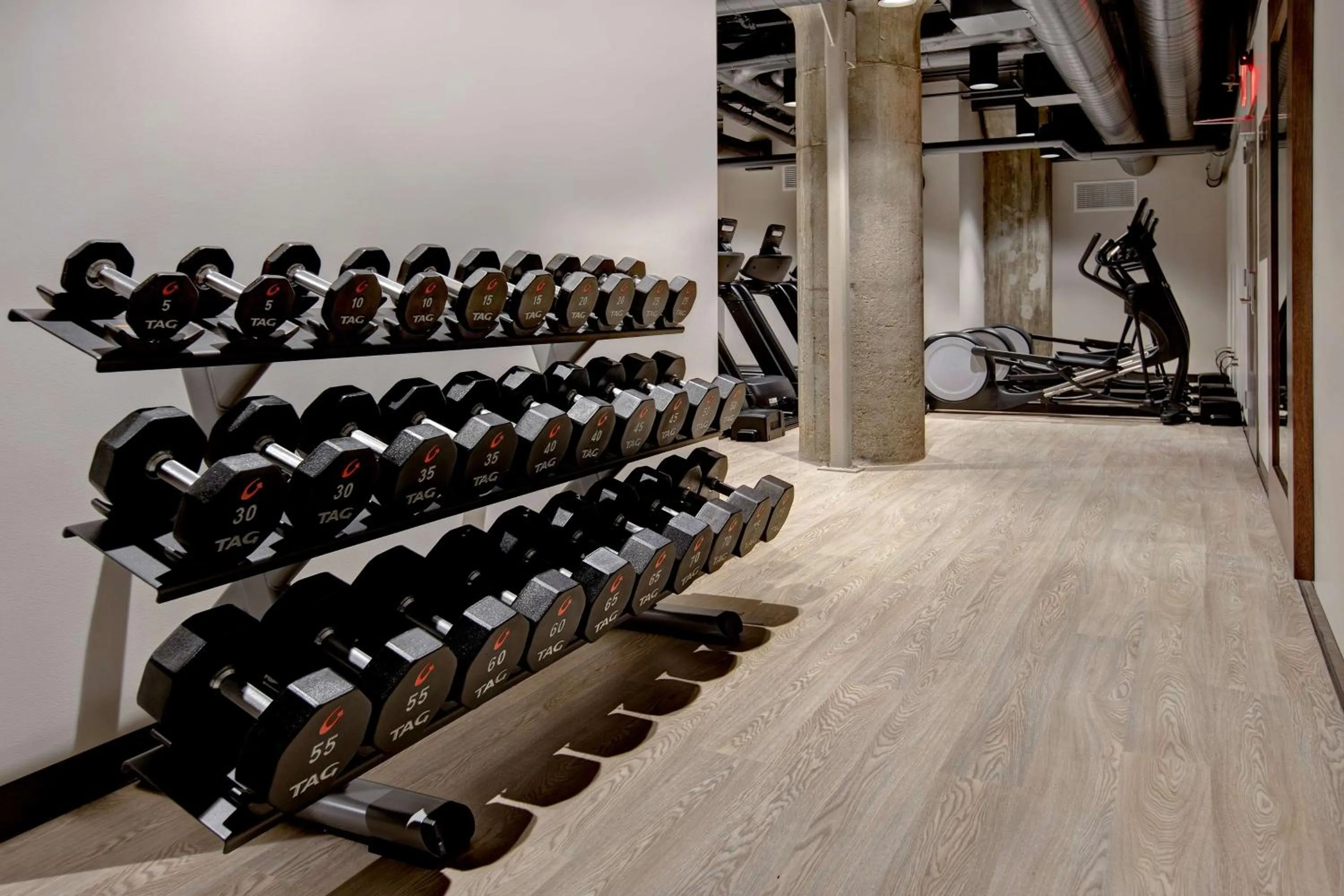 Fitness centre/facilities in Embassy Suites By Hilton Rockford Riverfront