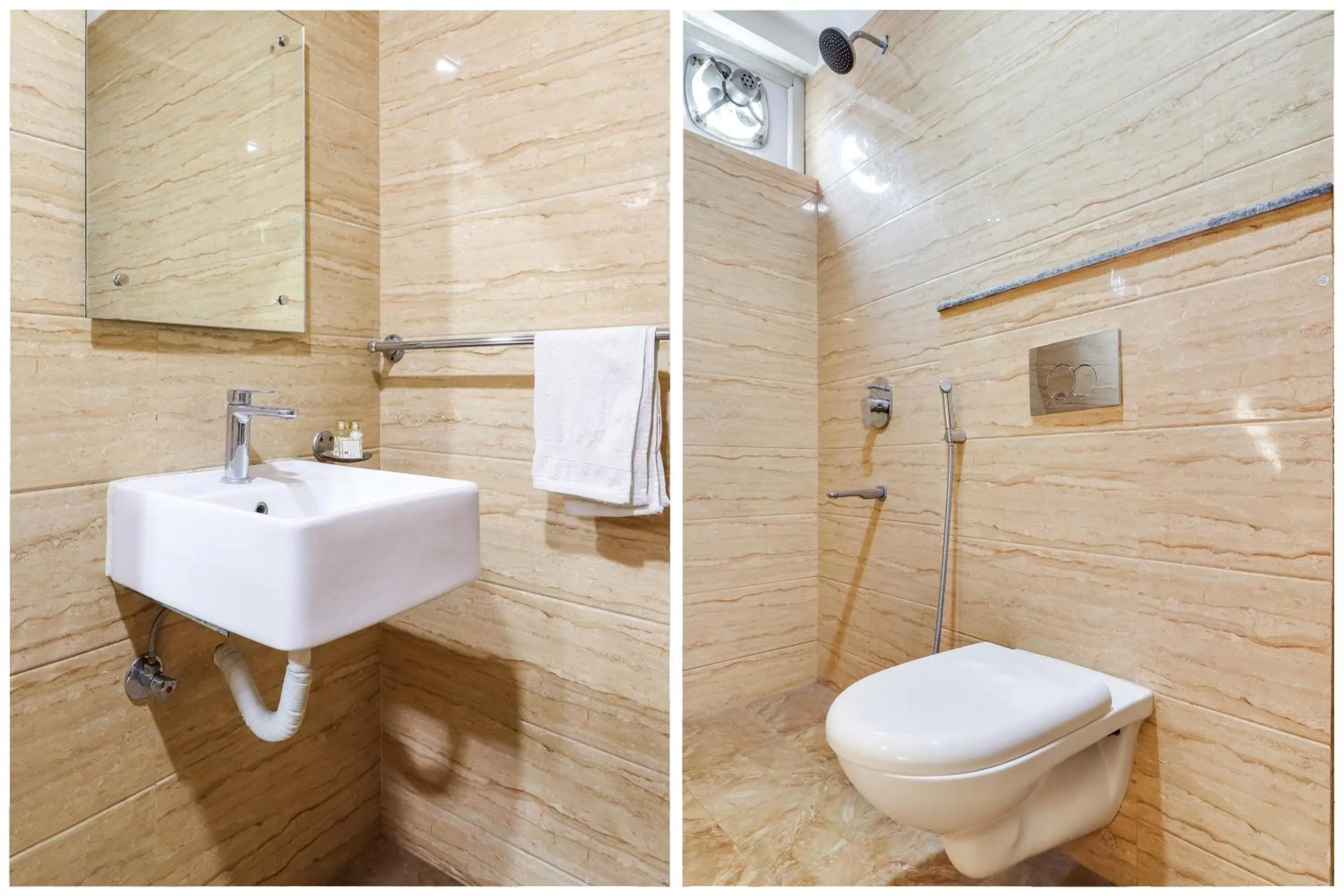 Bathroom in Super Capital O Seven Wonders Inn Near Sahara Ganj Mall