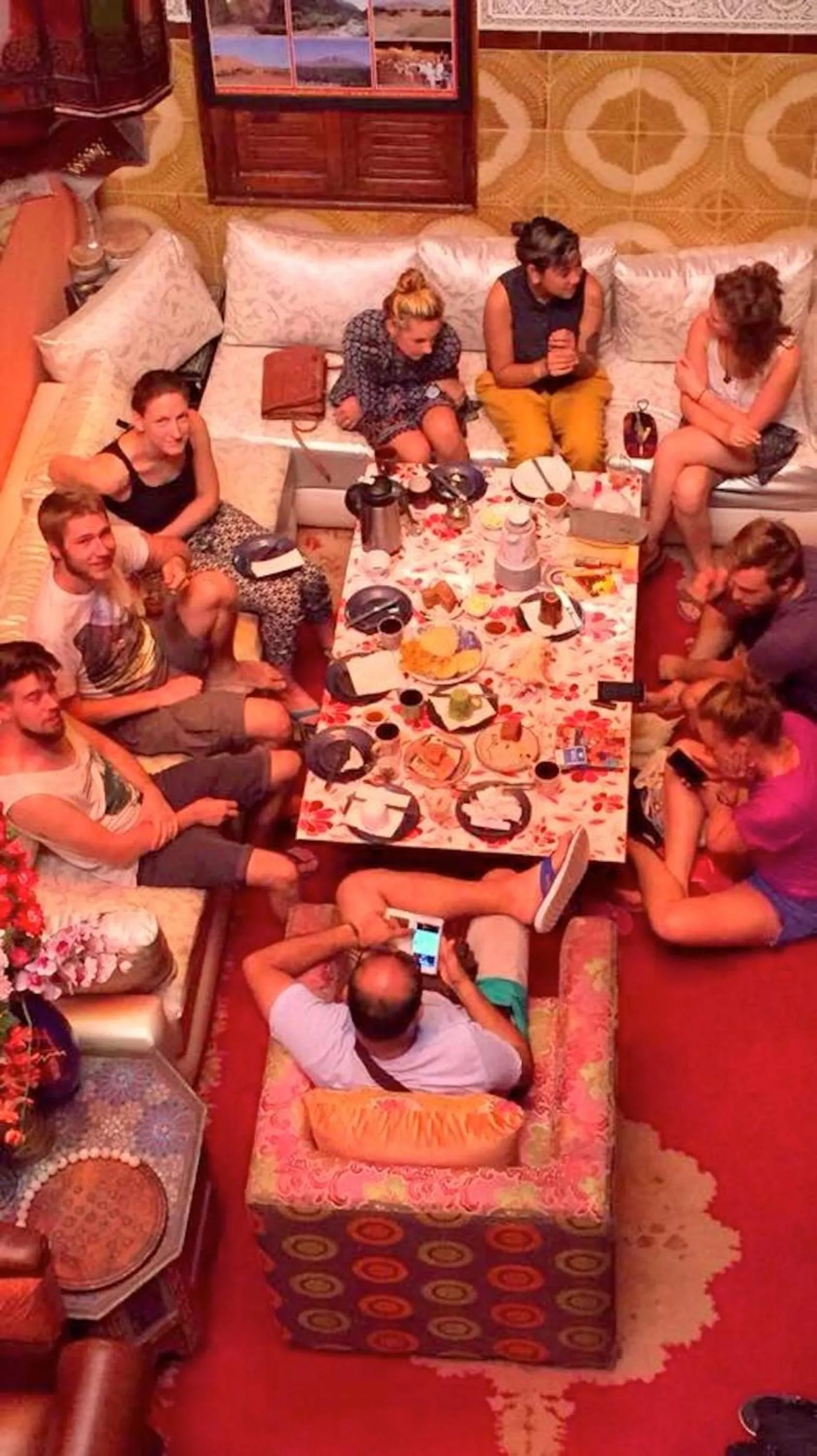 group of guests in Hostel Marrakech Rouge