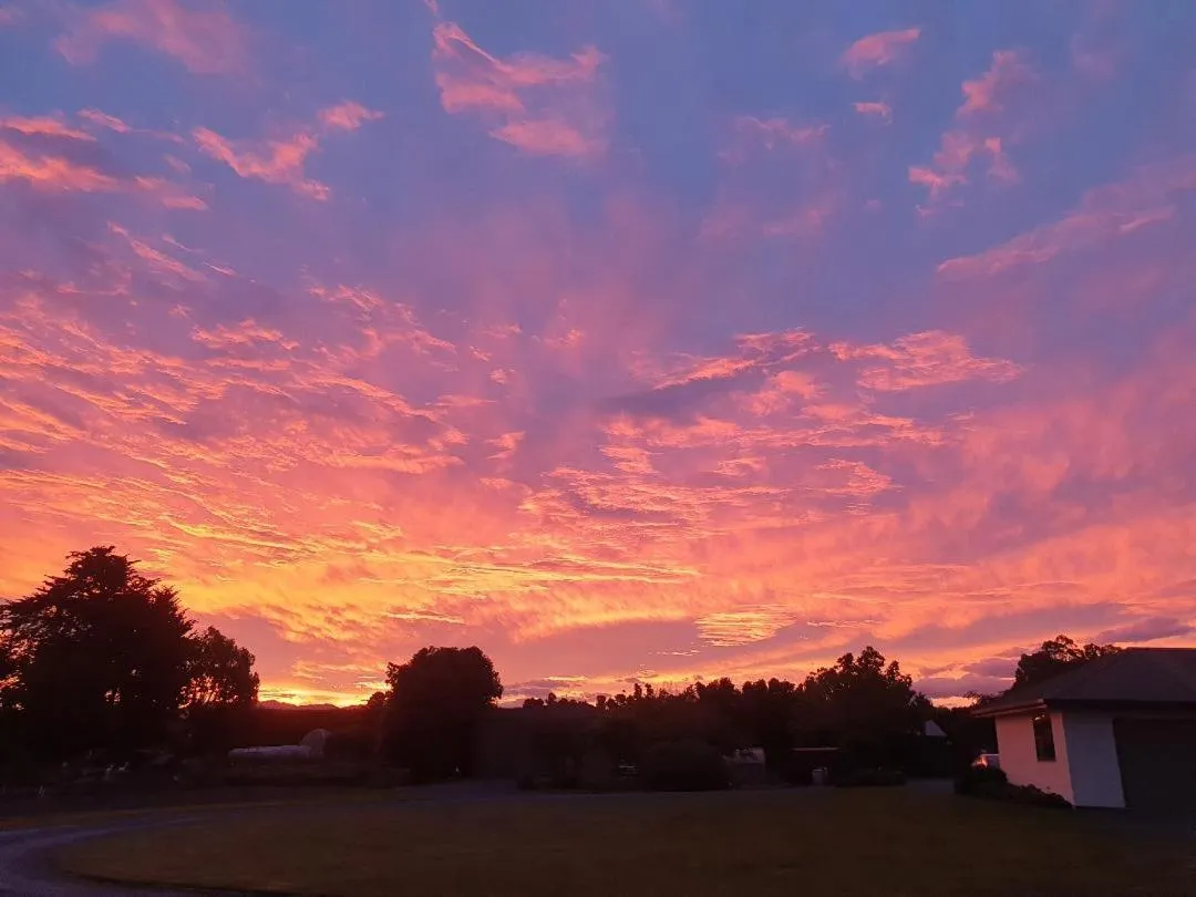 Sunset in Te Mahuru Retreat