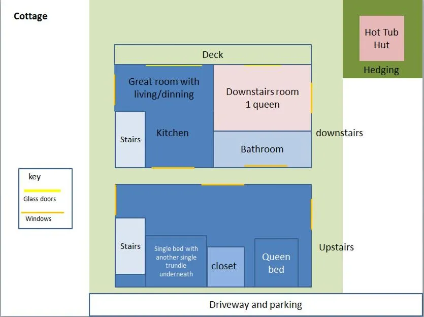 Floor plan in Te Mahuru Retreat
