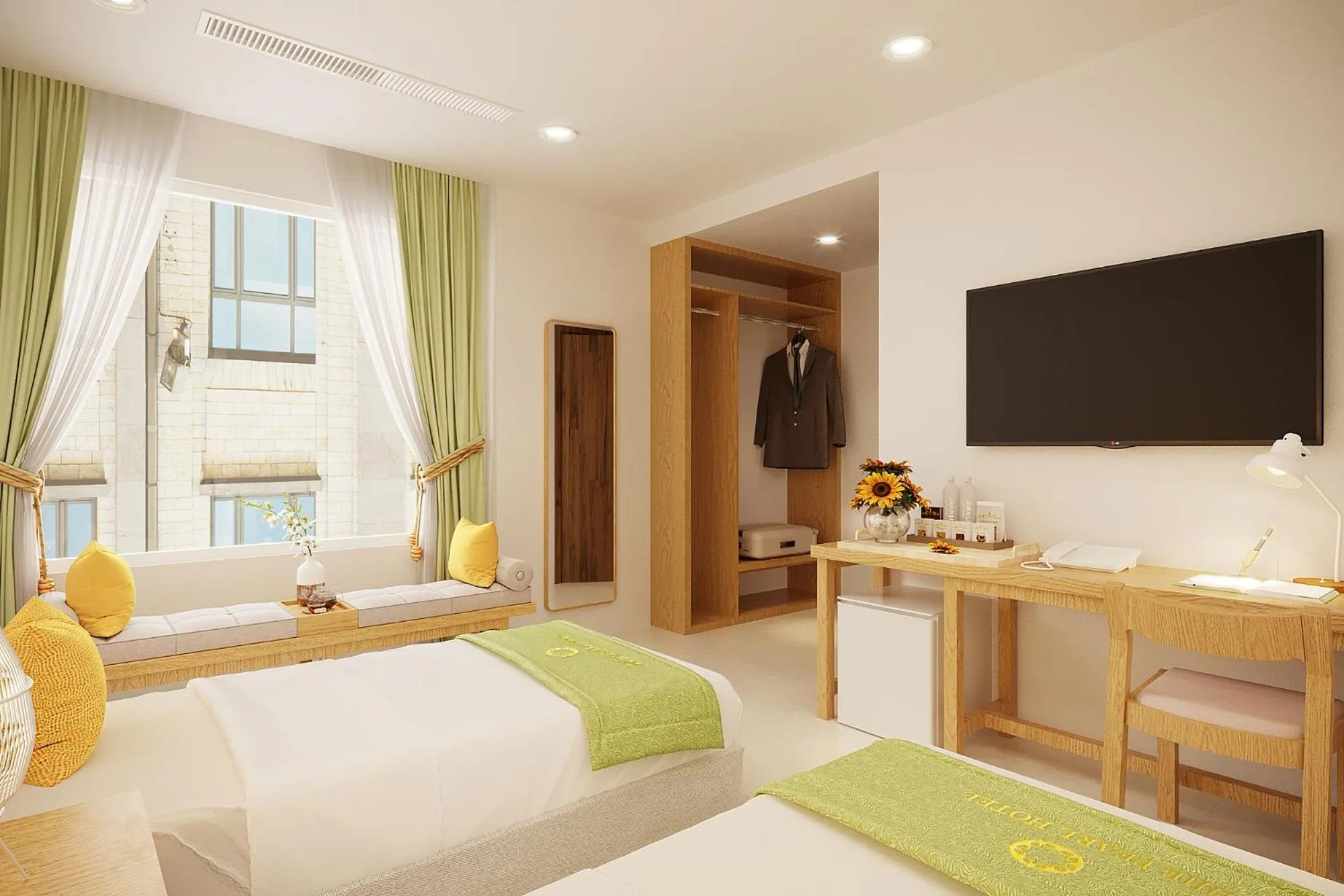 Bed in The Pearl Hotel