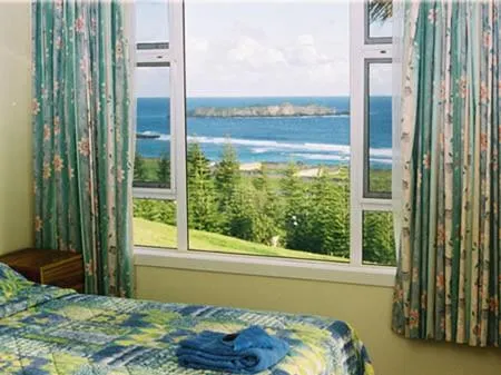View (from property/room), Bed in Panorama Seaside Apartments Norfolk Island