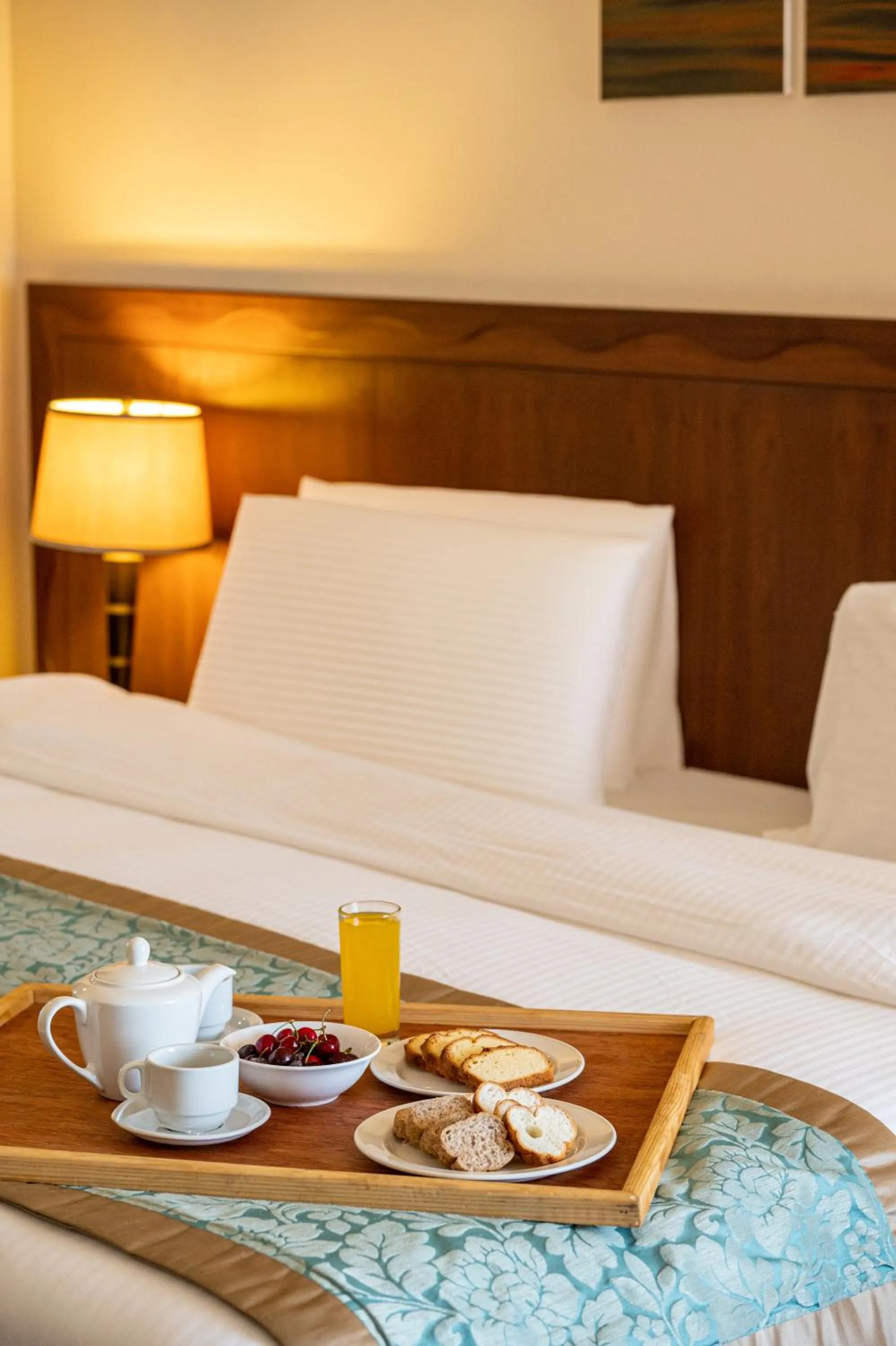 Bed in Jiyeh Marina Resort Hotel & Chalets